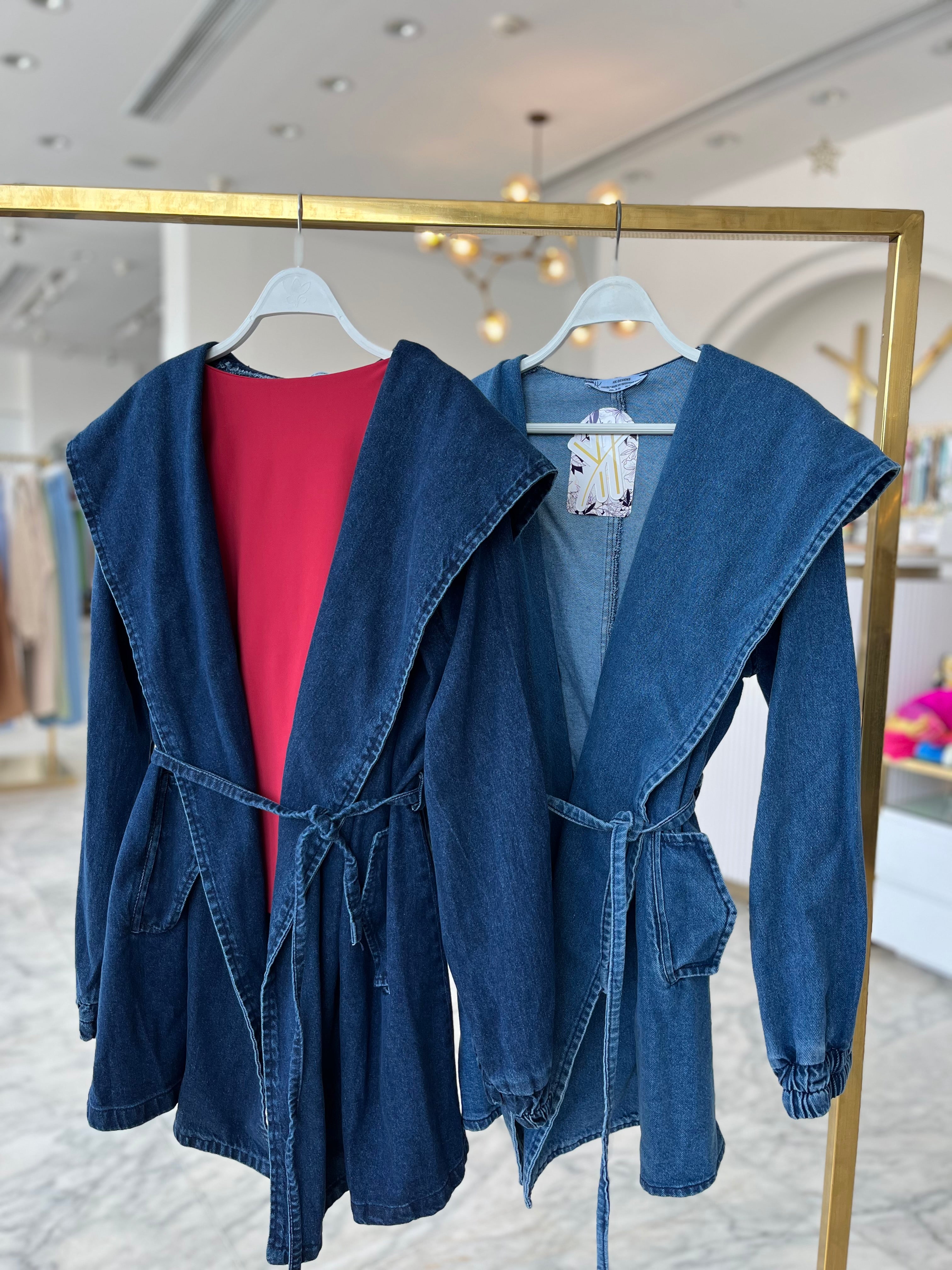 Hooded Denim Coat