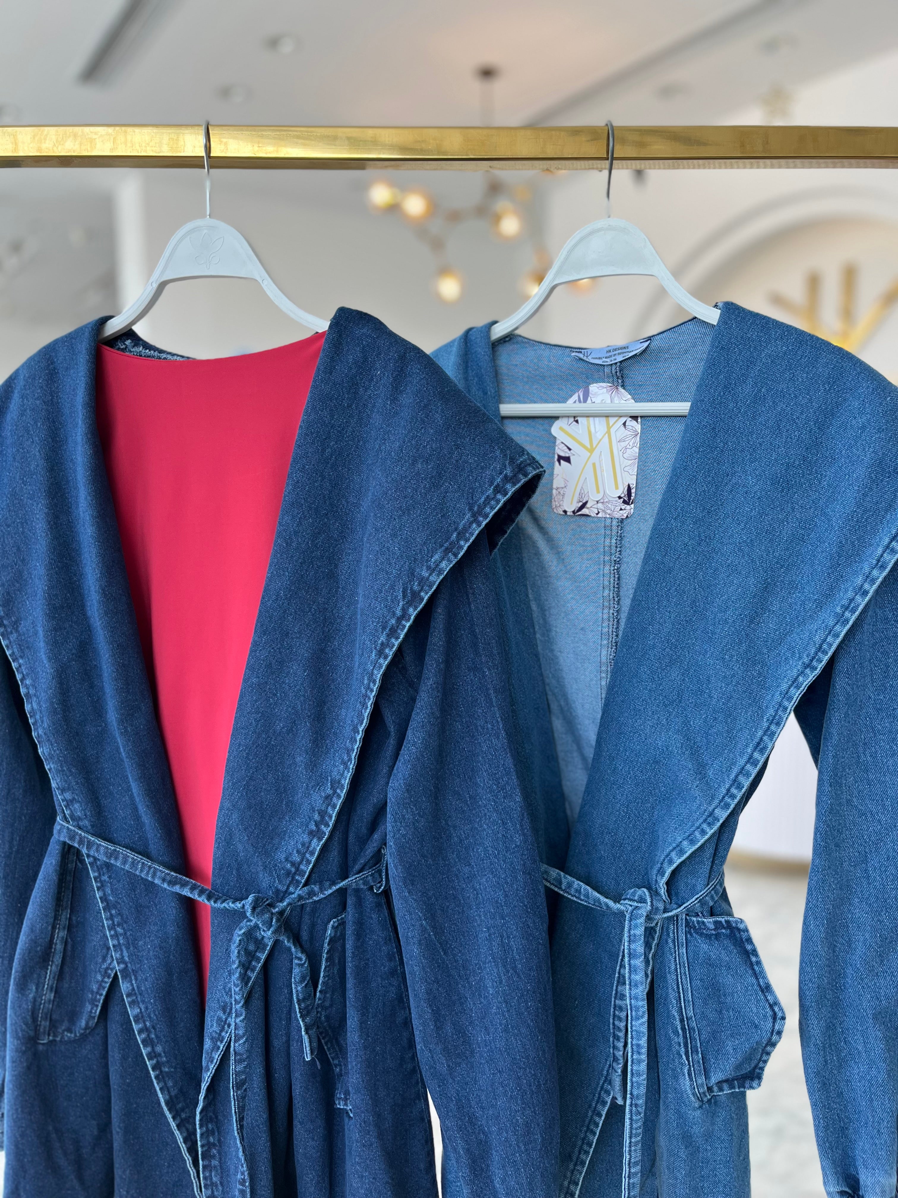 Hooded Denim Coat