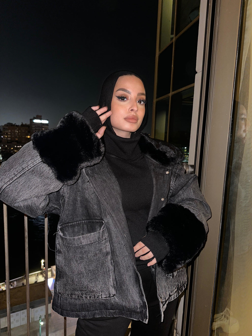 Queen Denim Jacket Icy Night