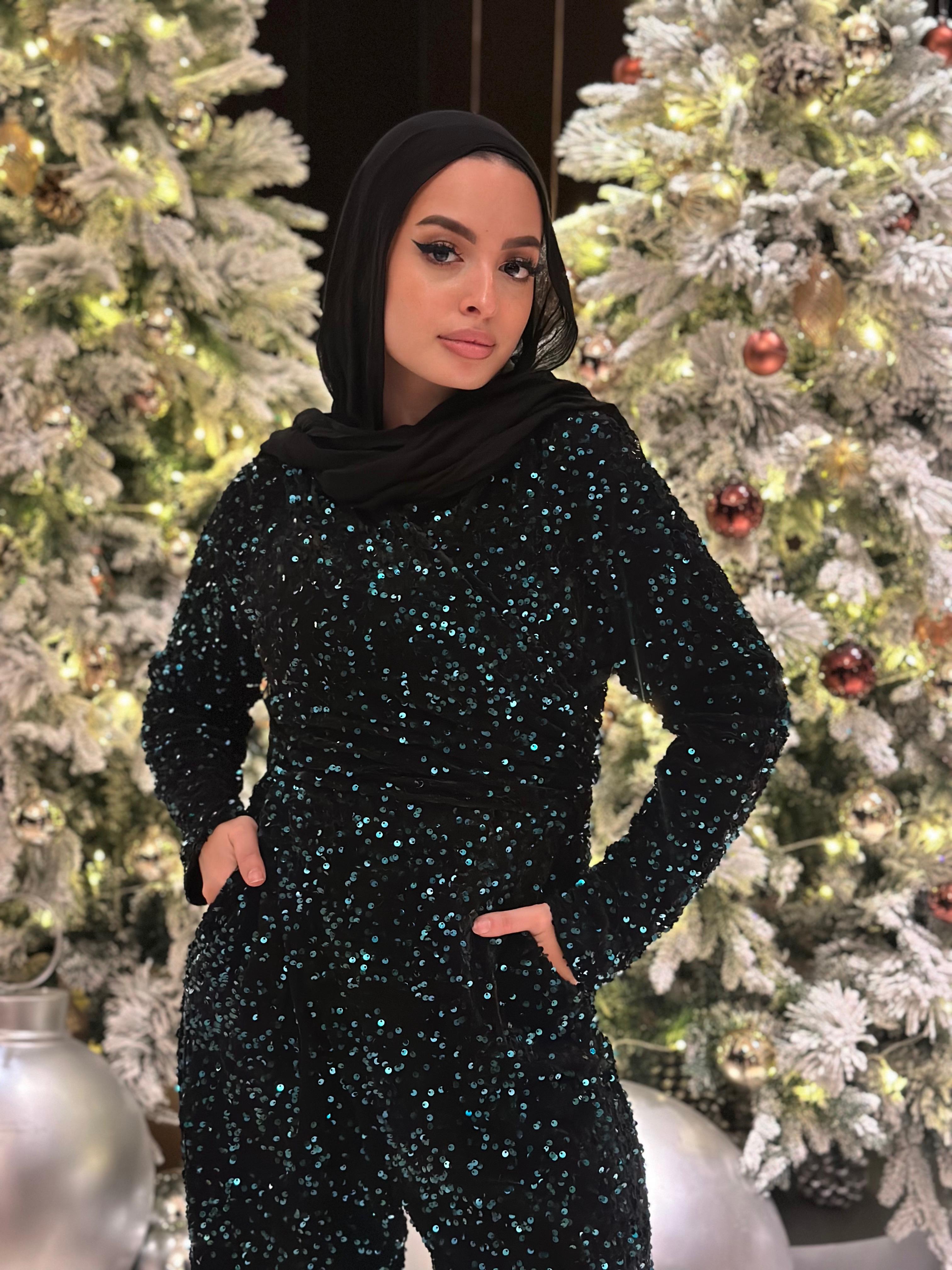 Bling & Glow Jumpsuit Blinging Emerald