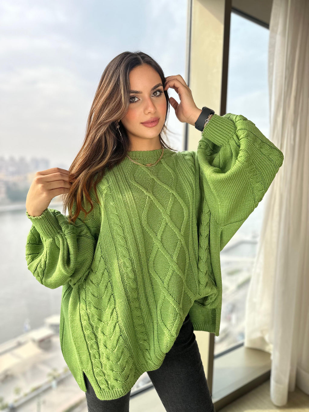 Le Trecce Sweater Sour lime