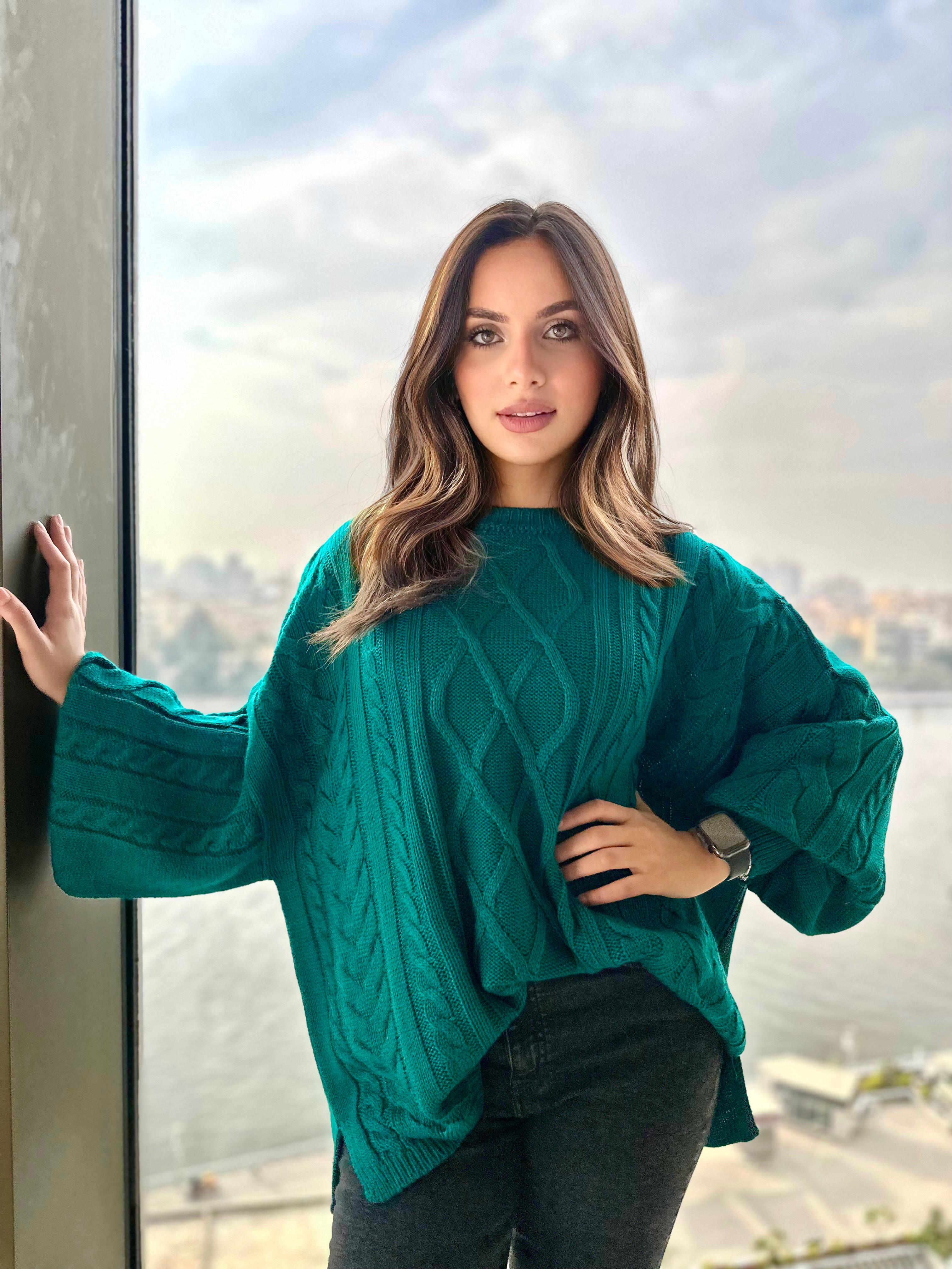 Le Trecce Sweater Deep Forest Green