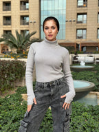 New Turtle Neck Heather Gray