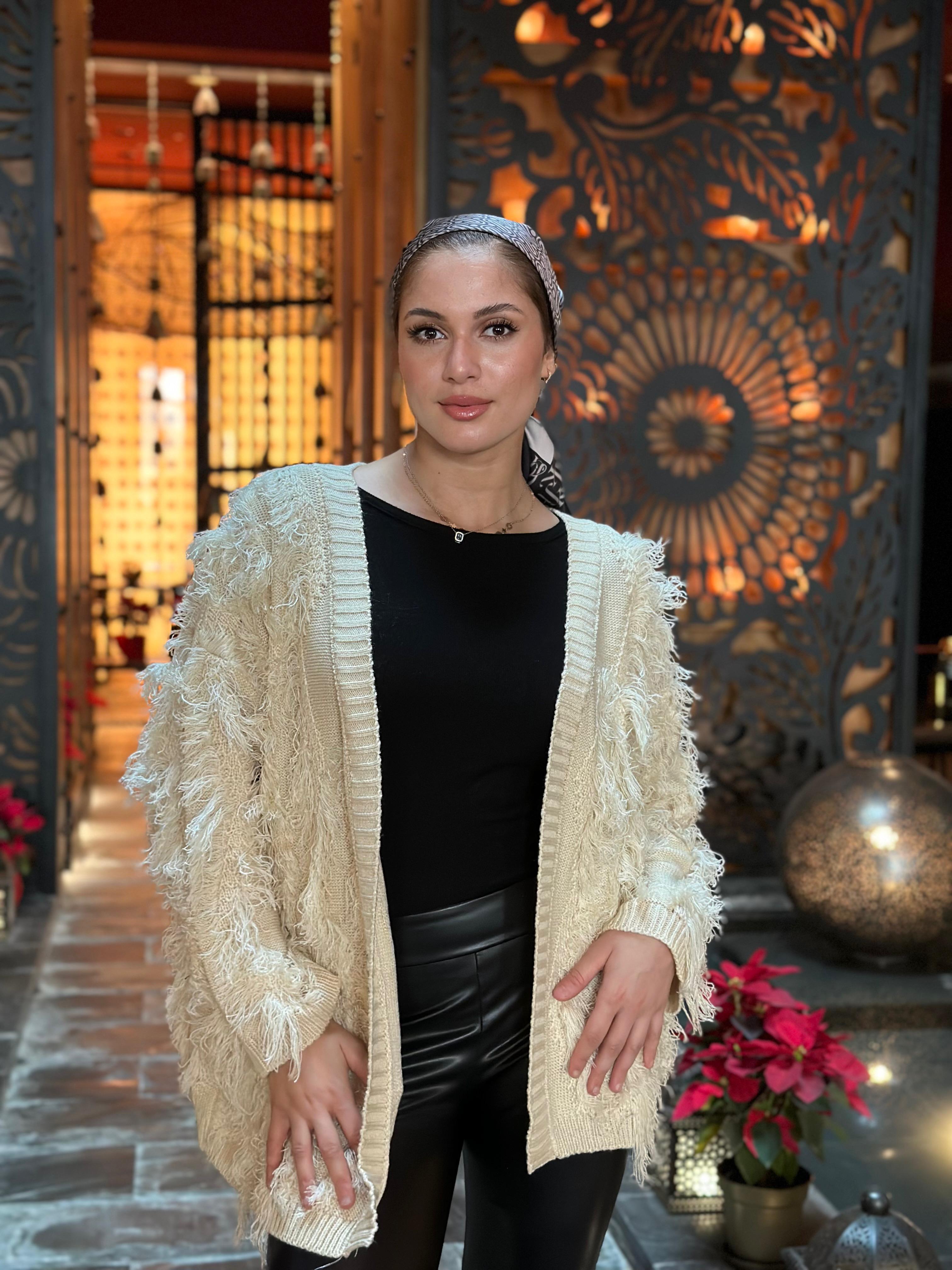 Raw Warm Cardigan Cream