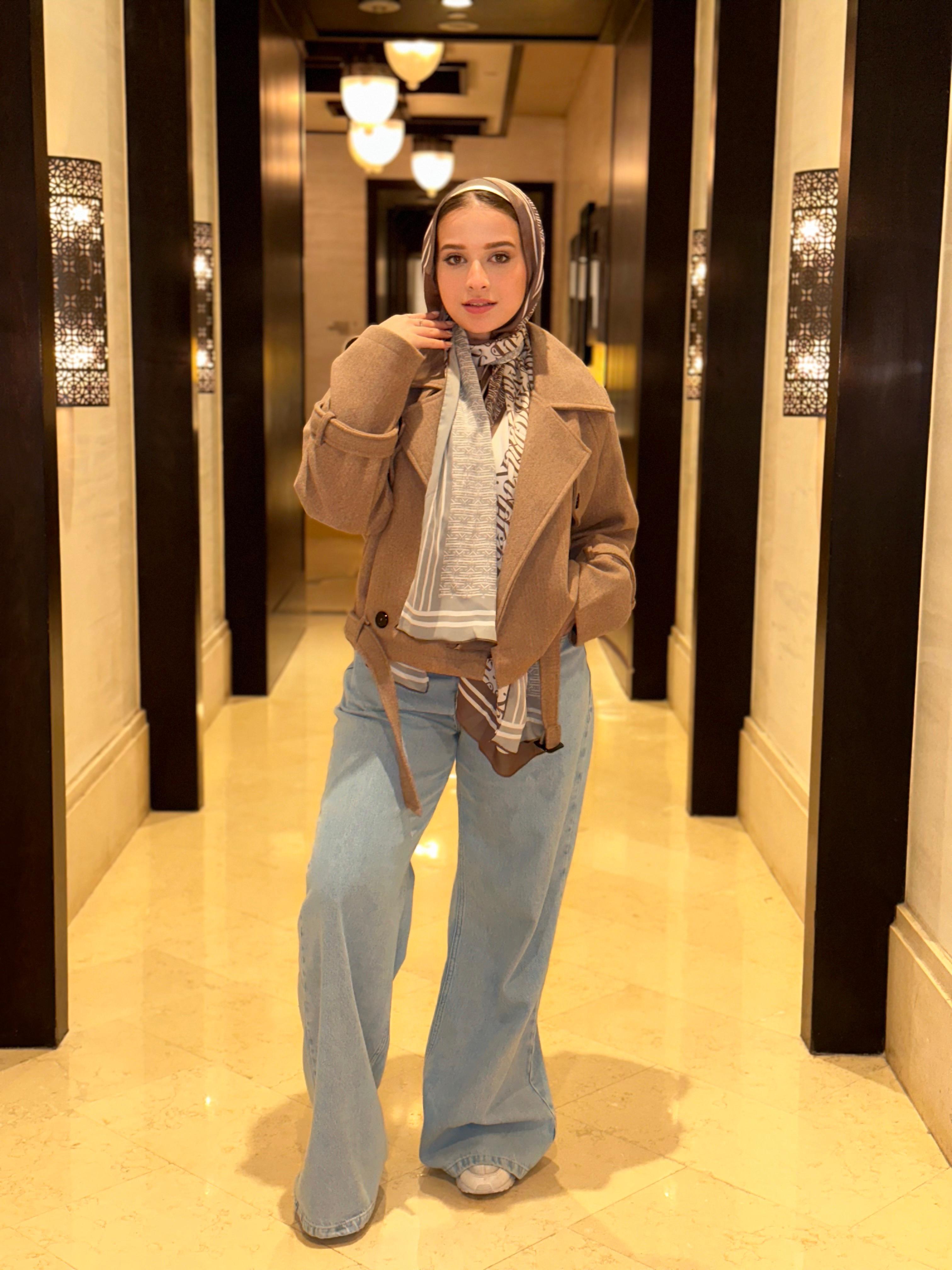 Cropped Heavy Coat Latte