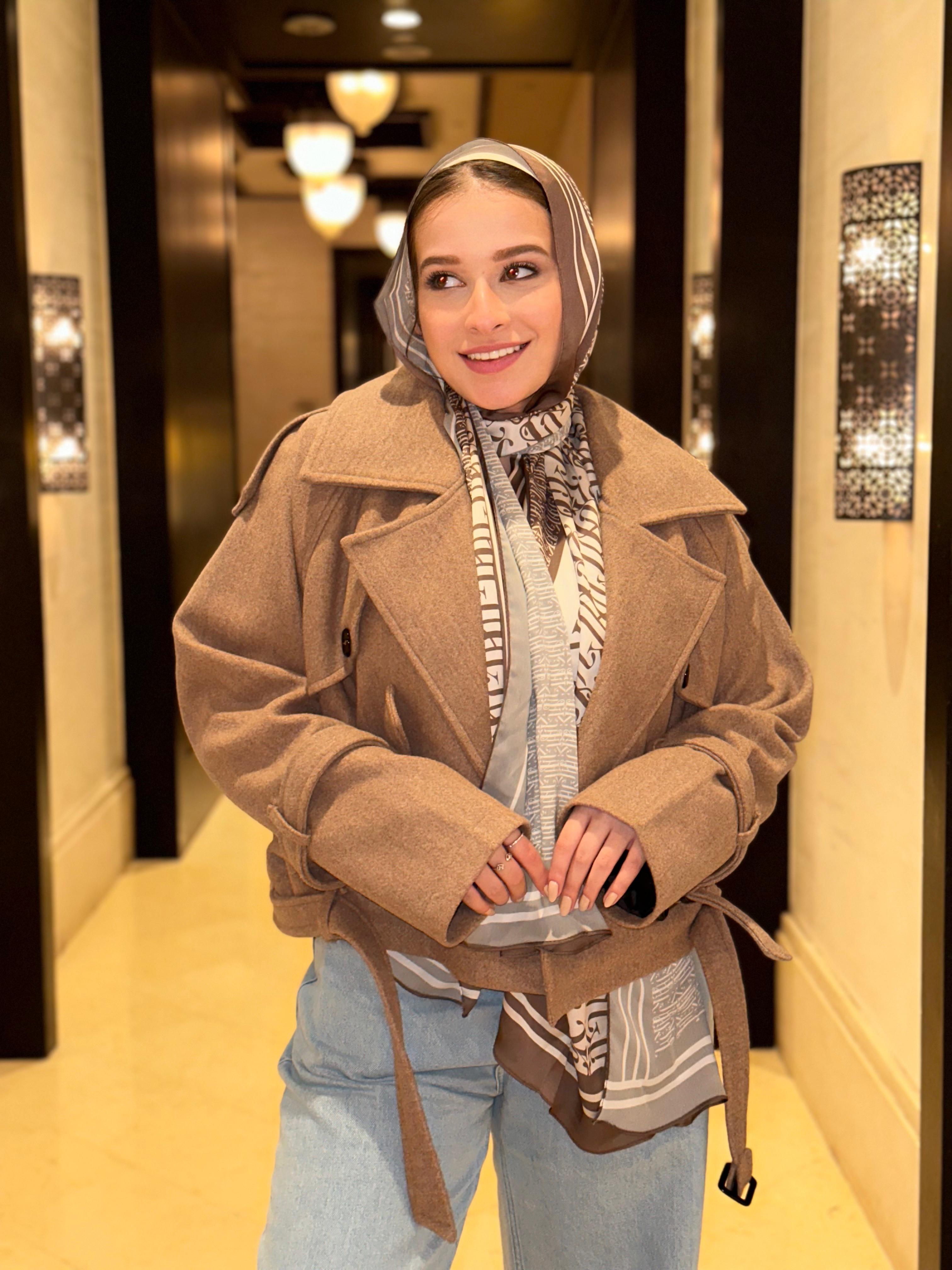 Cropped Heavy Coat Latte