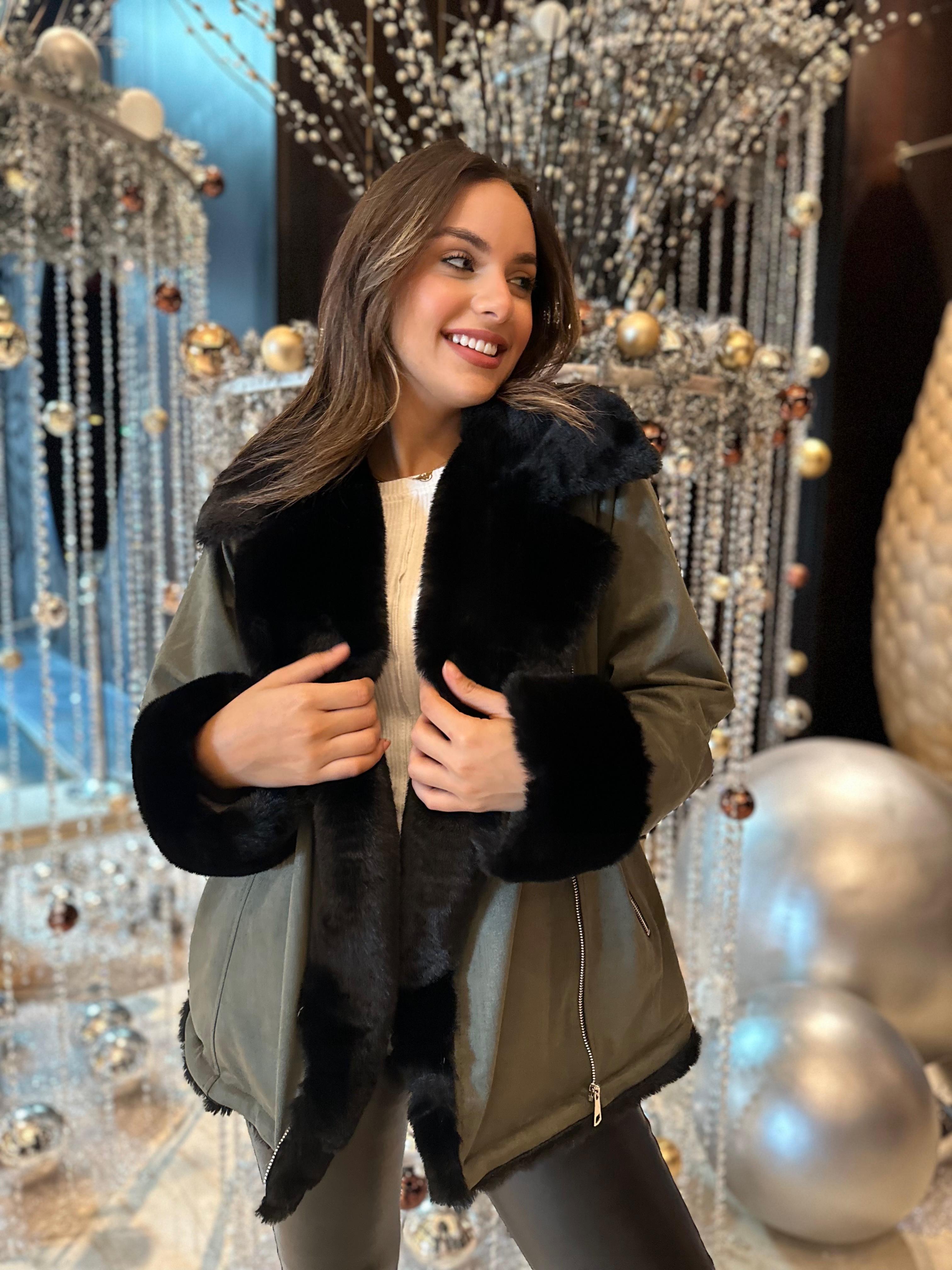 Miss Chic Jacket Dark olive