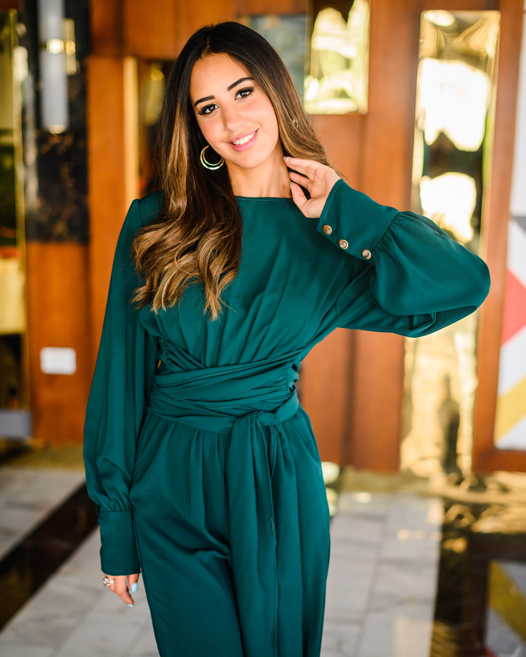 Wrappy Jumpsuit Emerlad Green