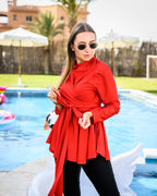 Criss Cross Swimsuit Top Cherry