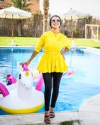 Criss Cross Swimsuit Yellow