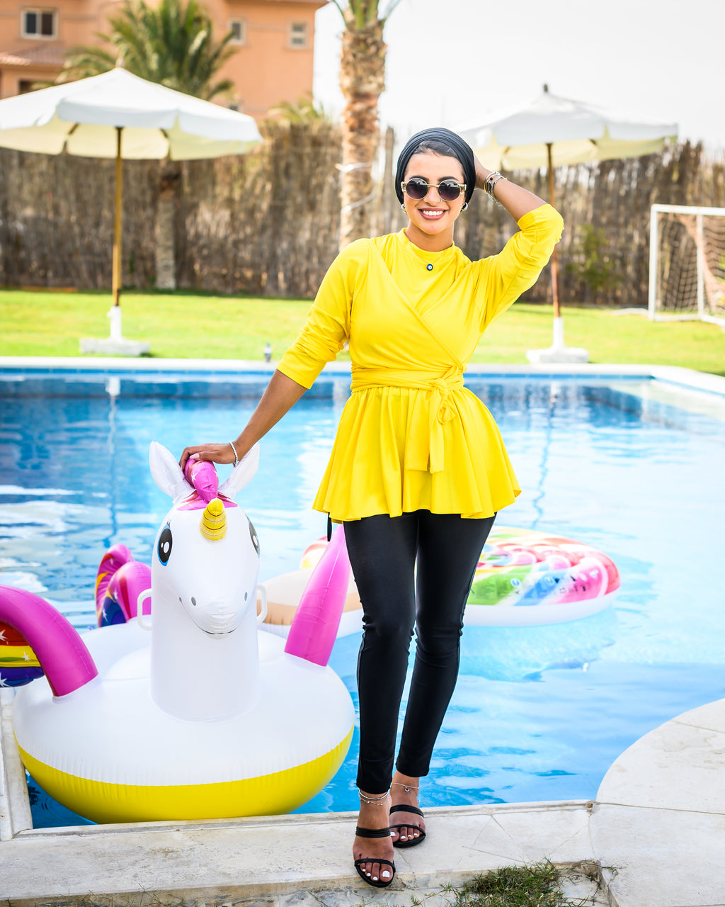 Criss Cross Swimsuit Yellow