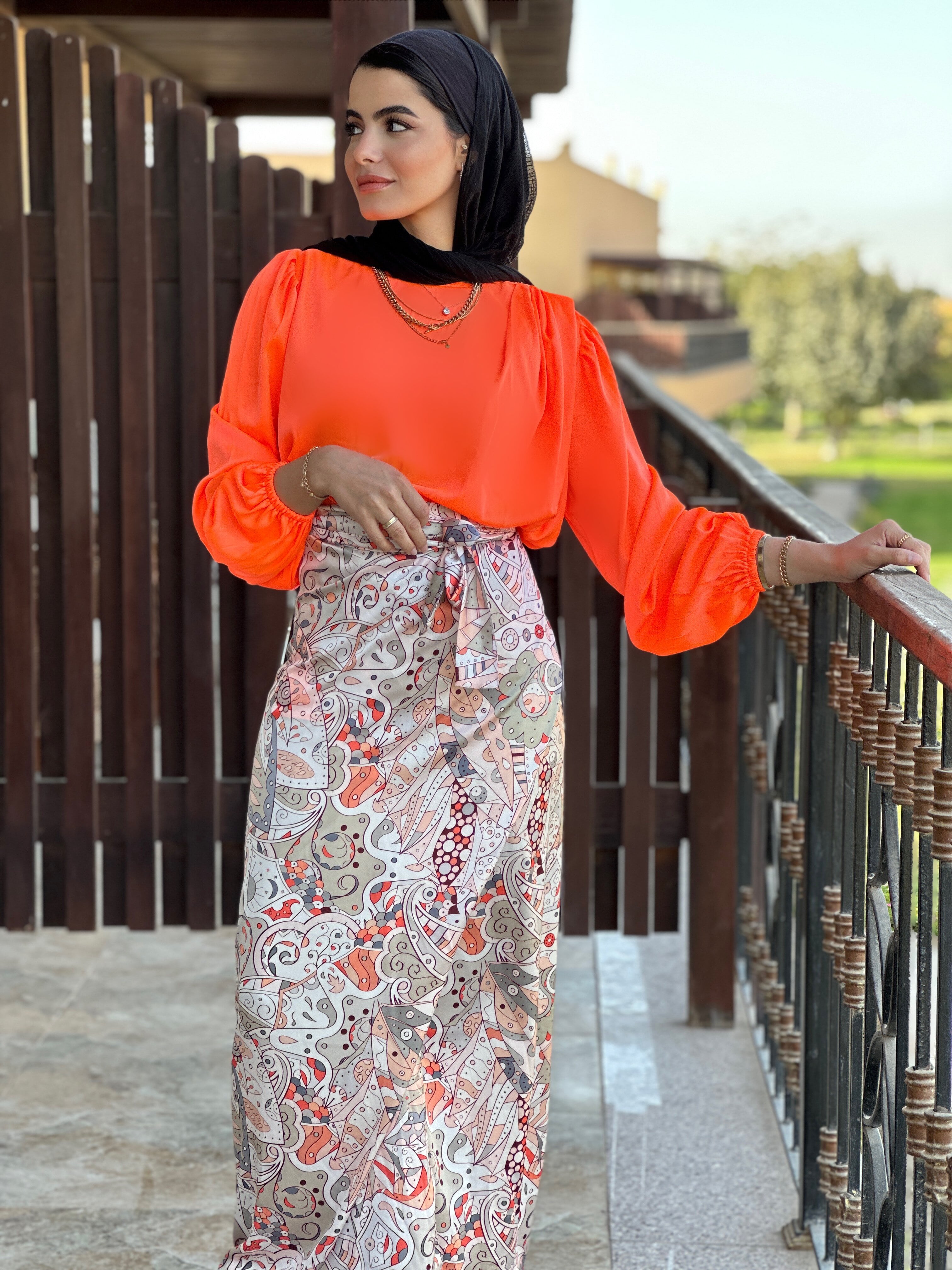 Wrap It Doodles Skirt Sand
