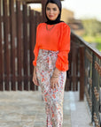 Drapped Magic Top Electric Orange