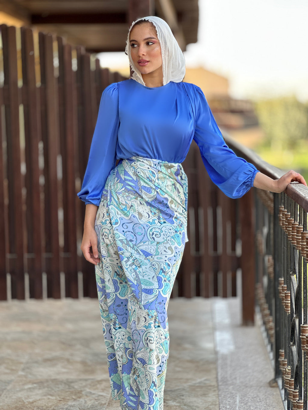 Drapped Magic Top Indigo