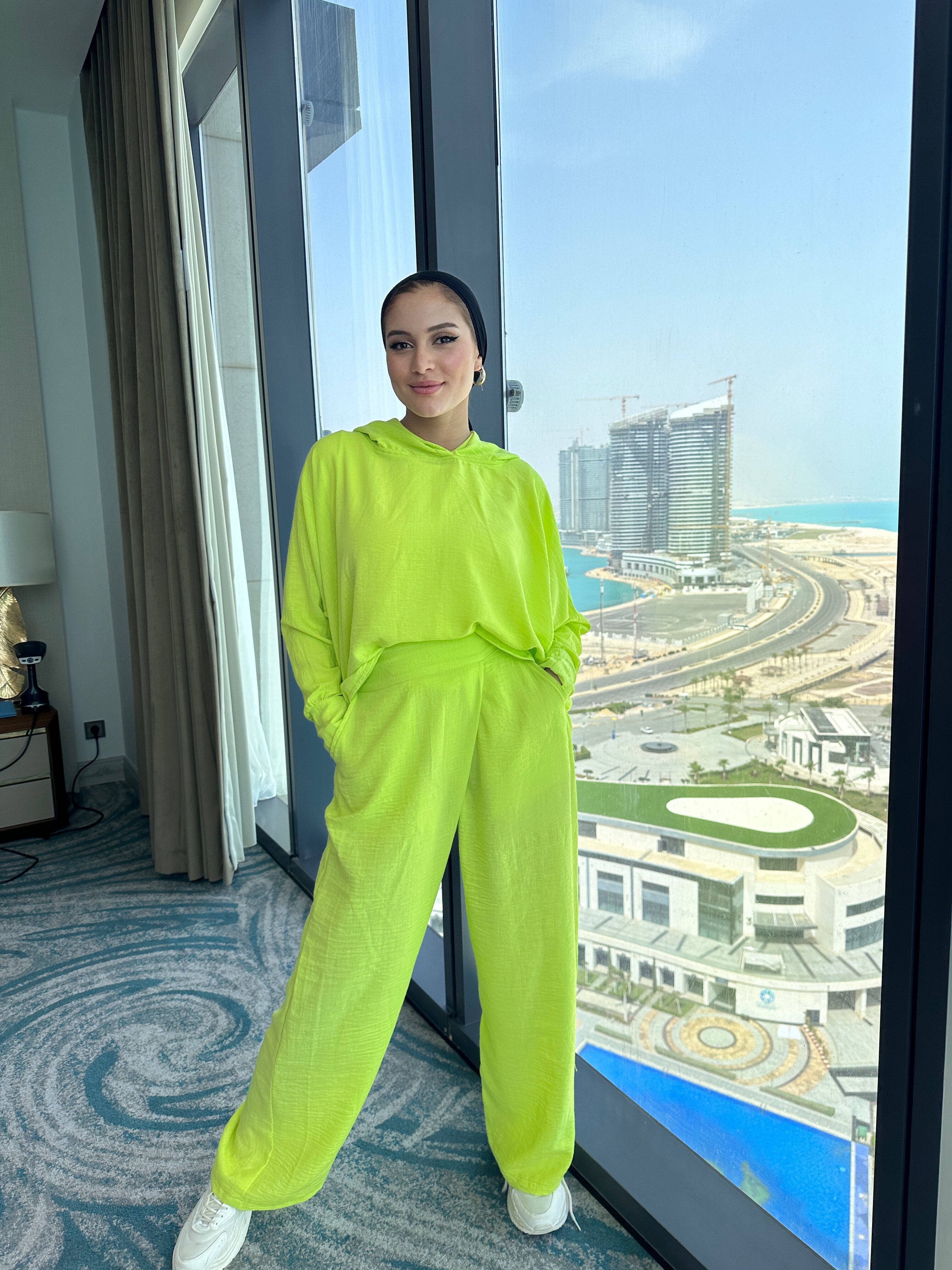 Magic Wrap Pants Electric Green