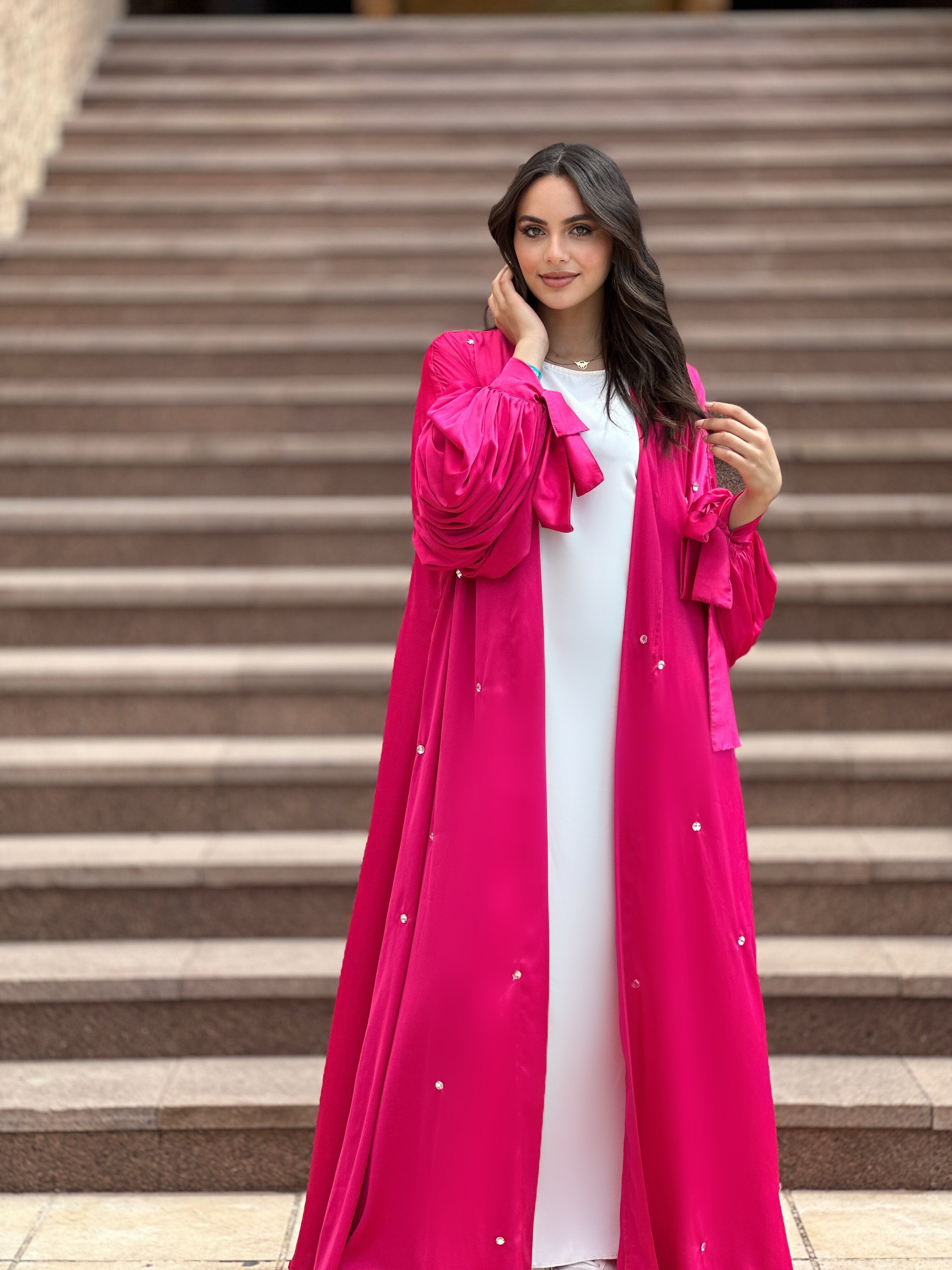 Frosted Queen Kaftan Hot Pink