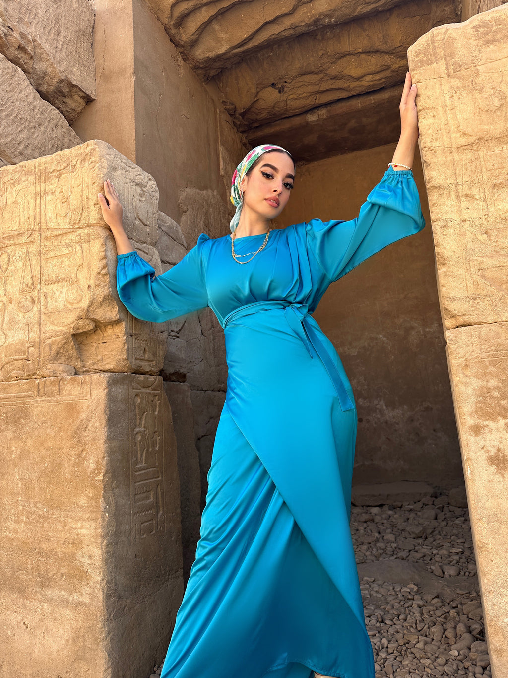 Drapped Magic Top True Blue