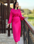 Drapped Magic Top Hot Pink