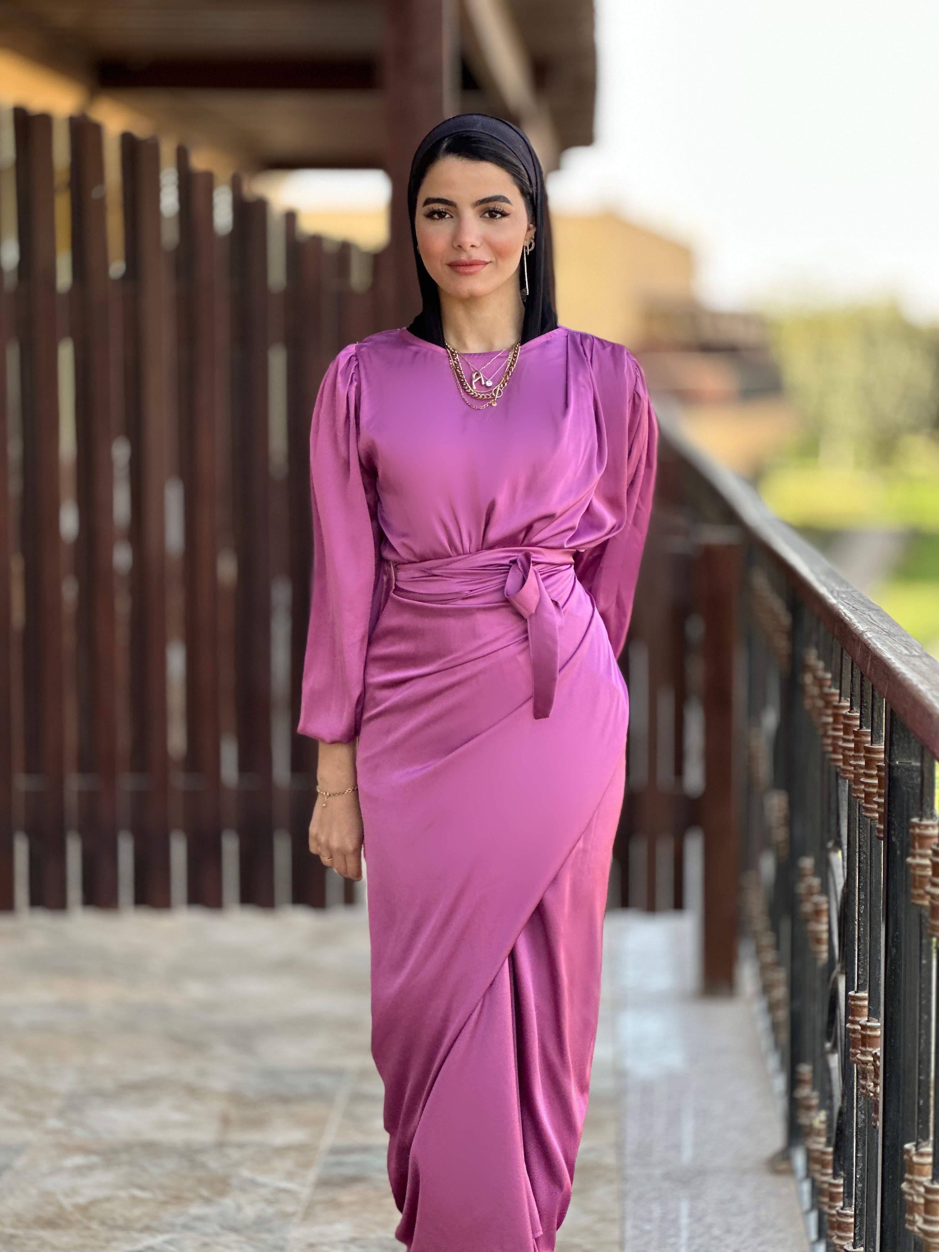 Drapped magic Skirt Dust Purple
