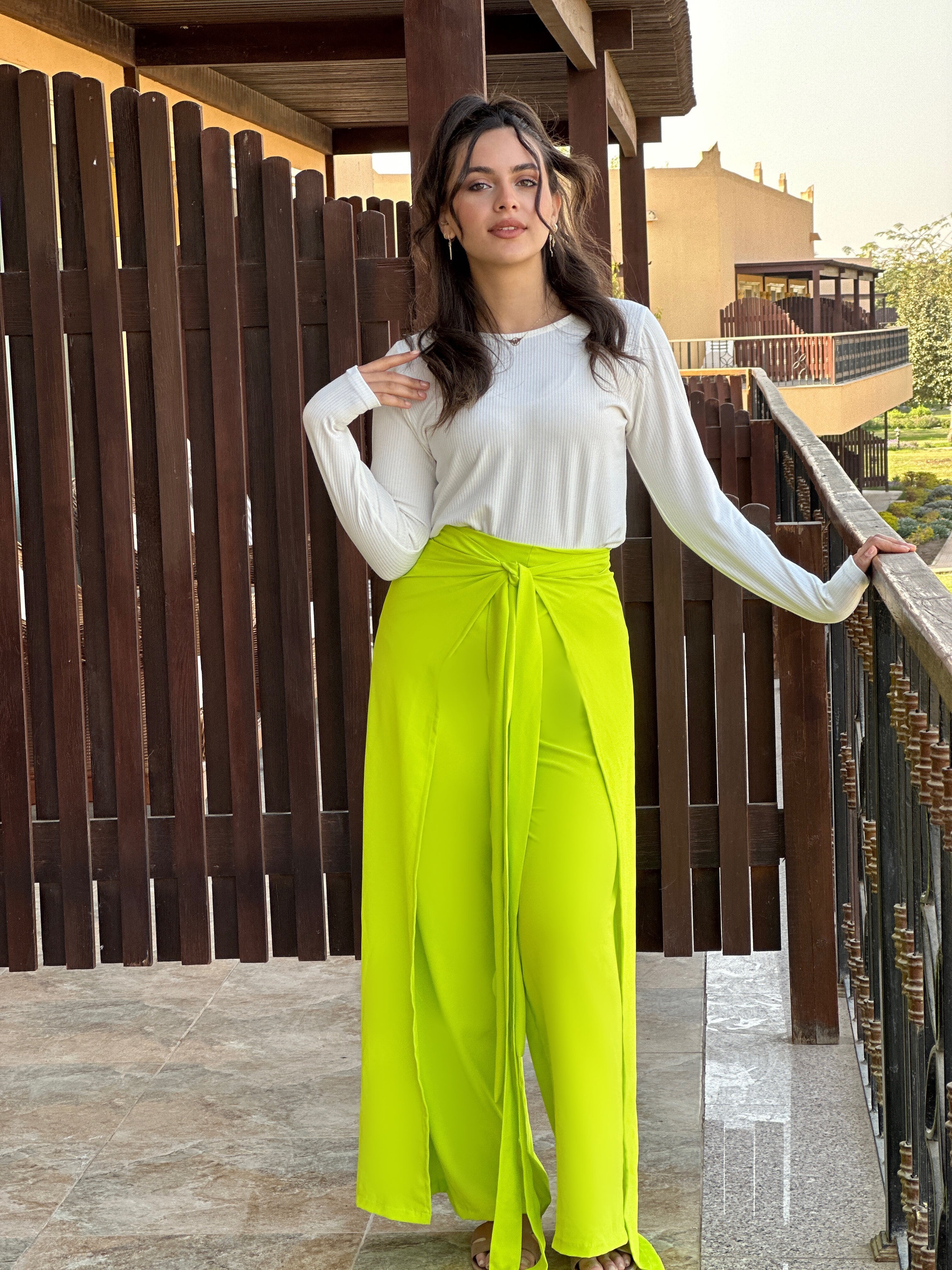 Wrap It Pants Neon
