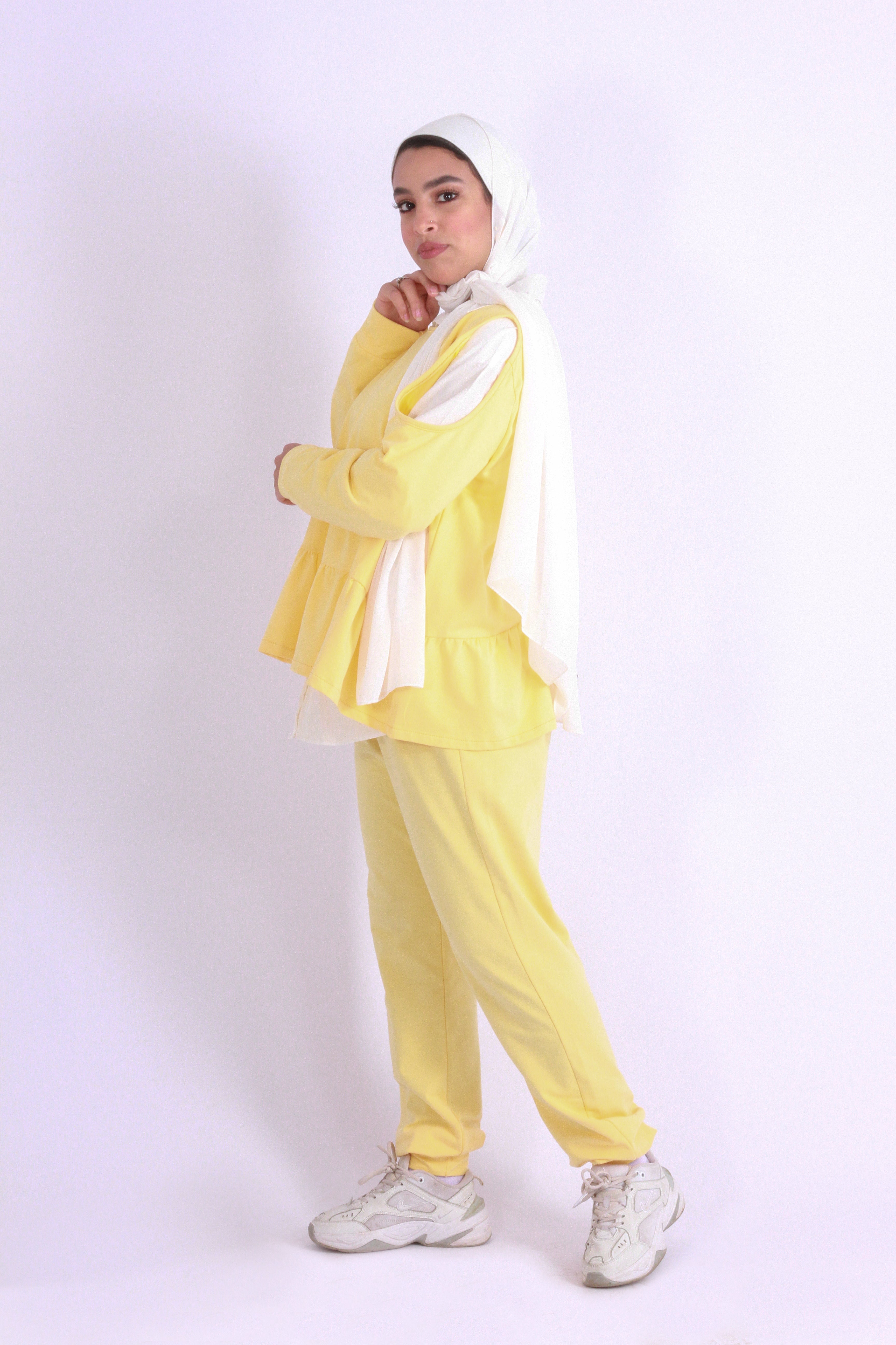 Cold Shoulders Pale Yellow