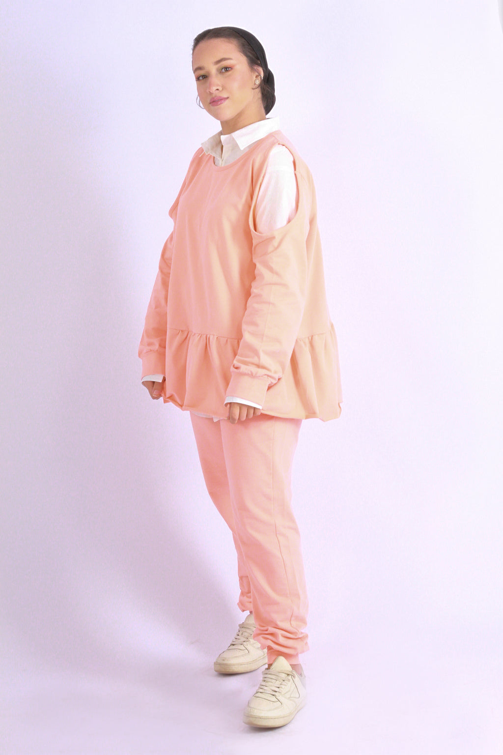 Cold Shoulders Bright Peach