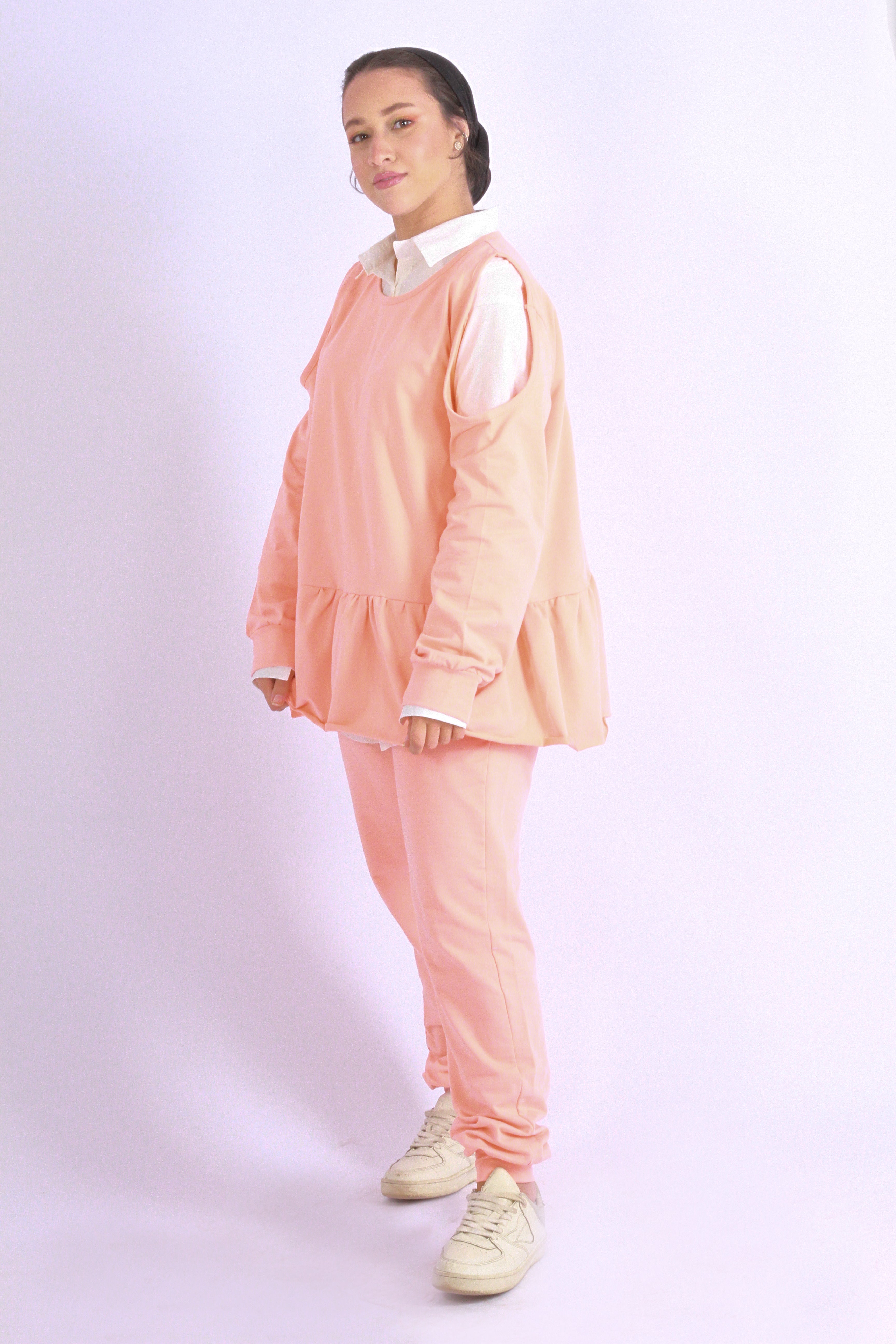 Cold Shoulders Bright Peach