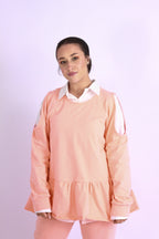 Cold Shoulders Bright Peach