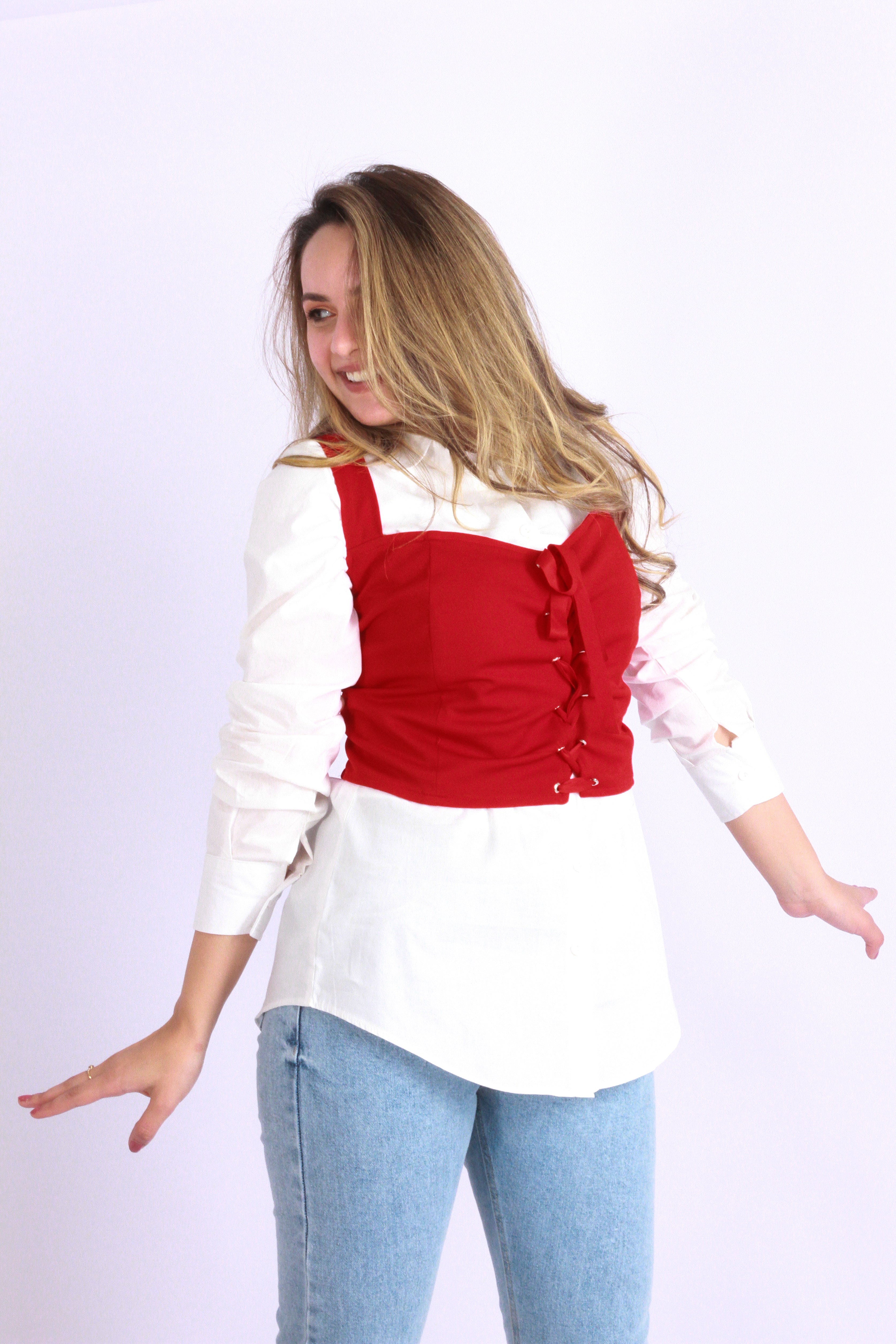 Sweet Cropped Top Cherry