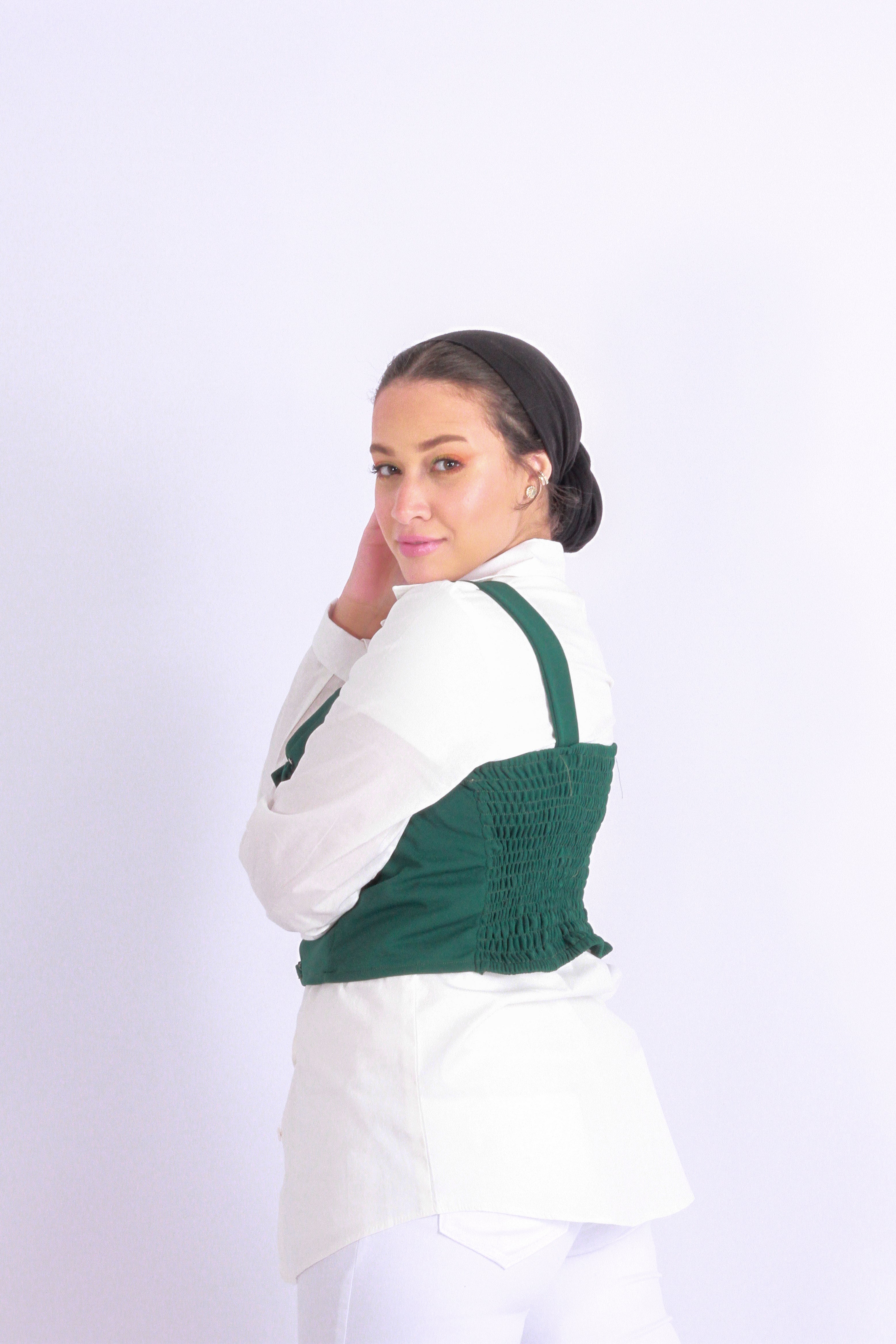 Sweet Cropped Top Emerald Green