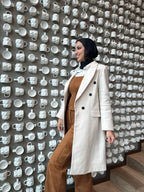 French Curves Coat Oatmeal