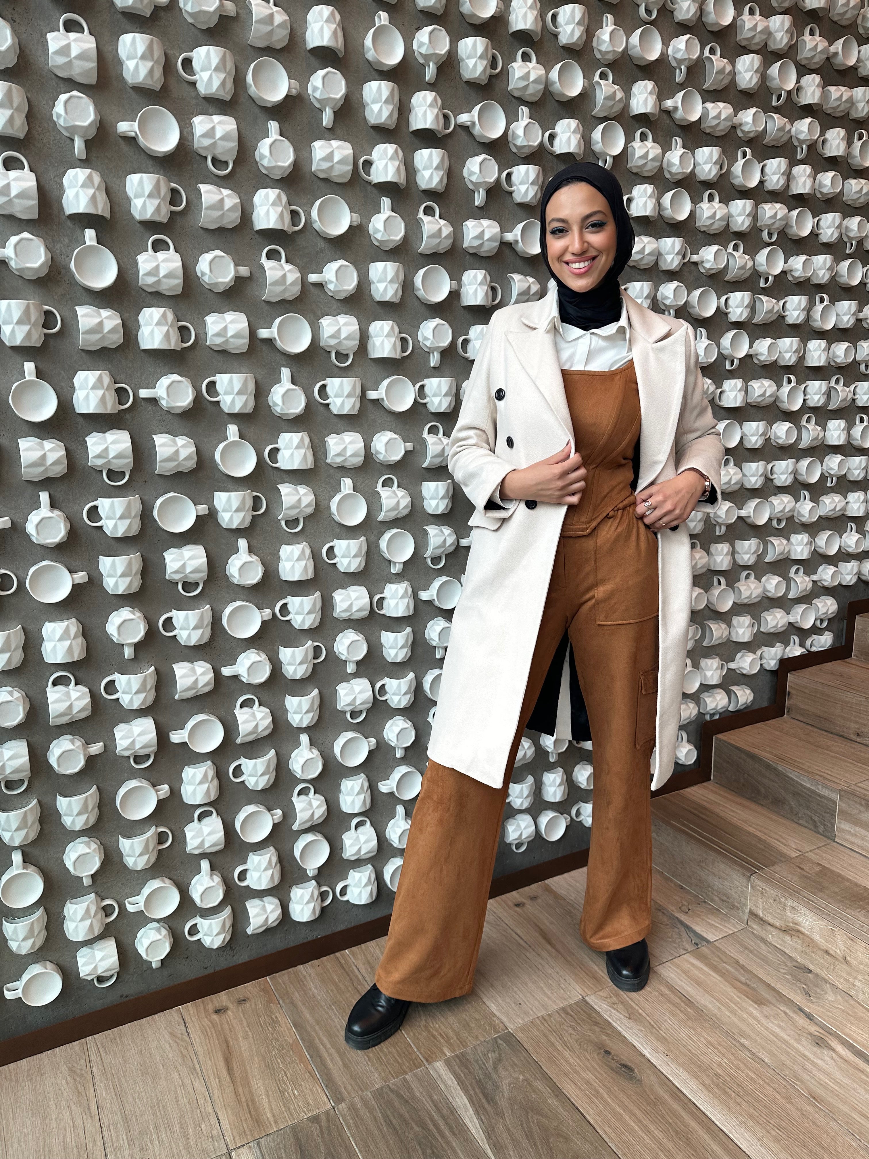 French Curves Coat Oatmeal