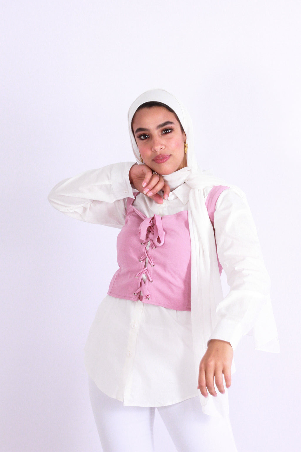 Sweet Cropped Top Nude Pink