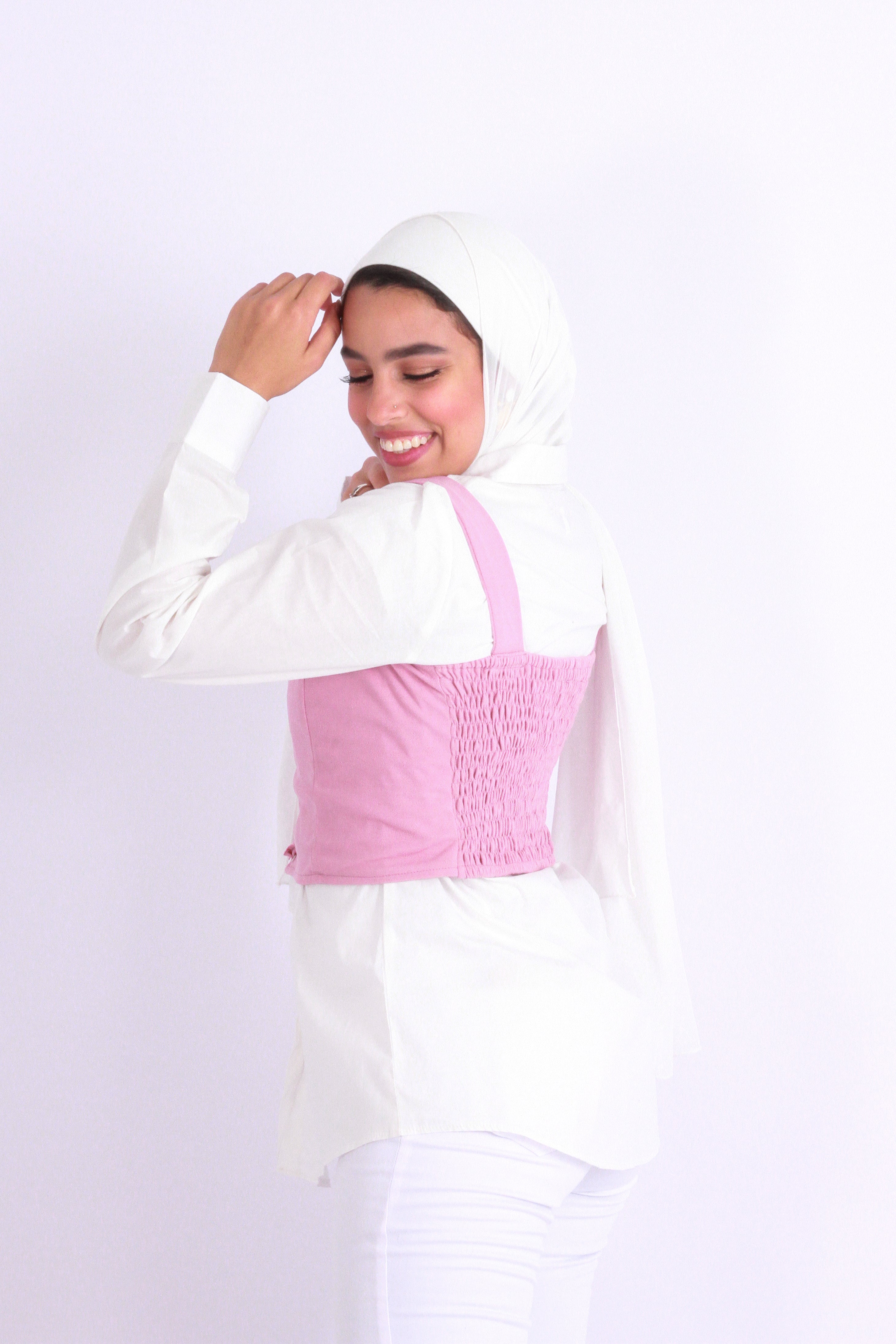 Sweet Cropped Top Nude Pink