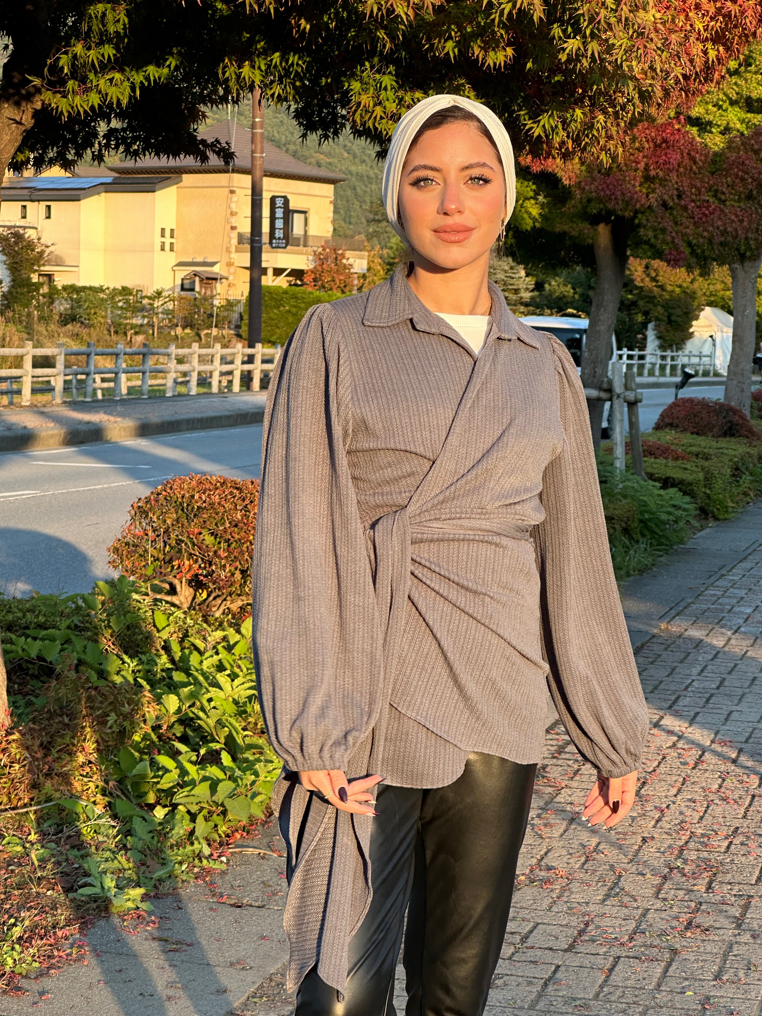 Wrap It Sweater Grey