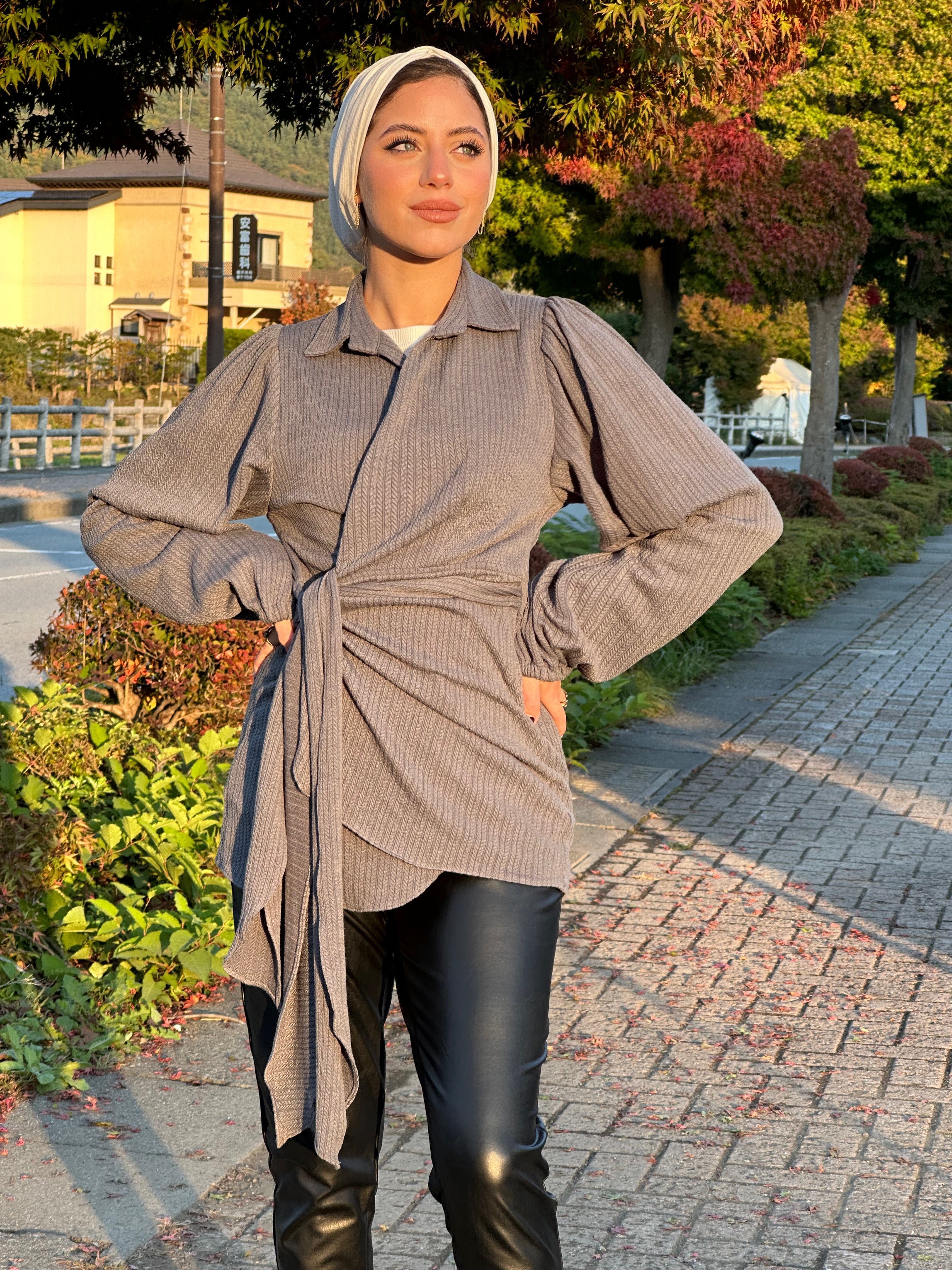 Wrap It Sweater Grey