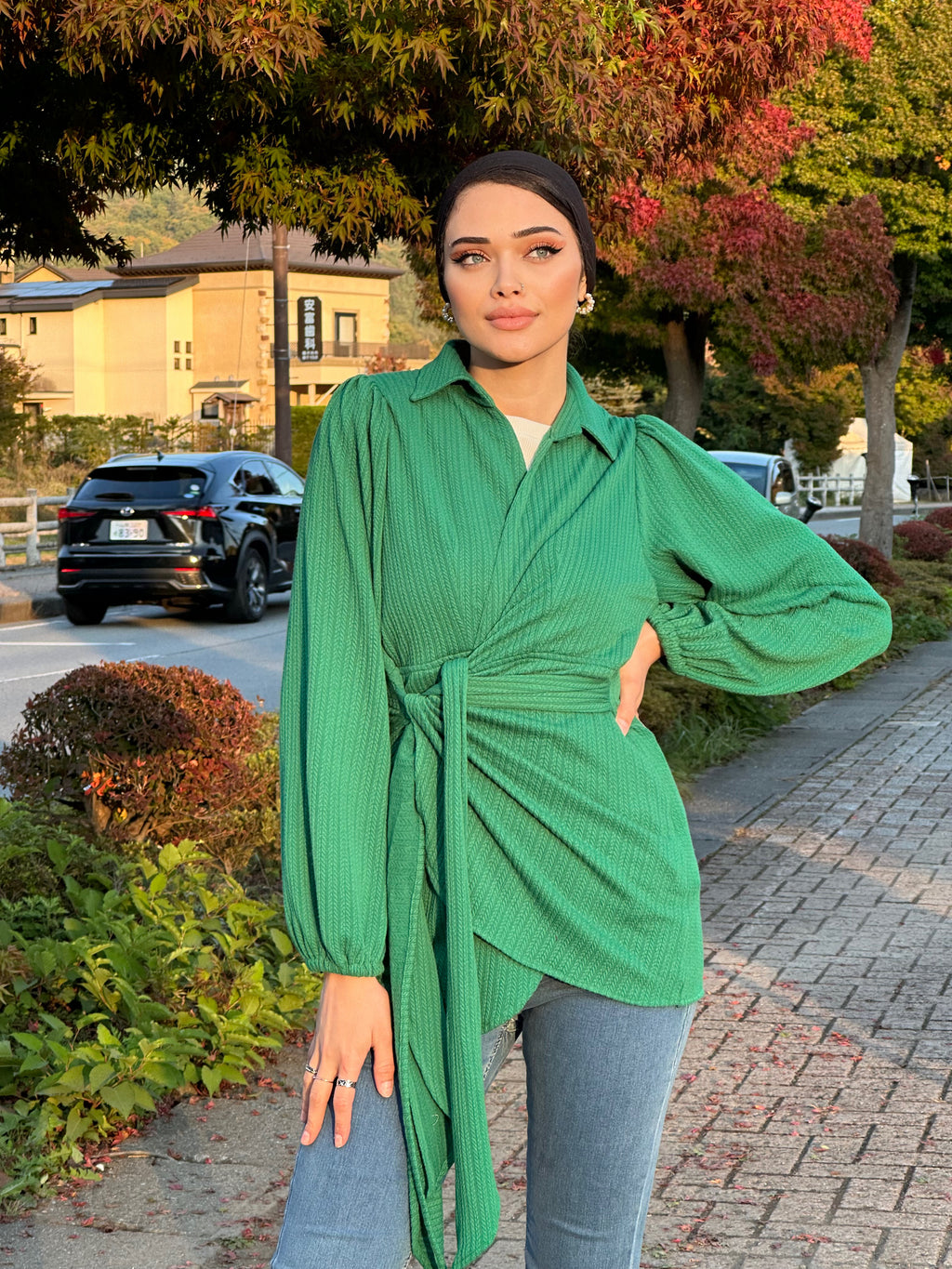 Wrap It Sweater Green