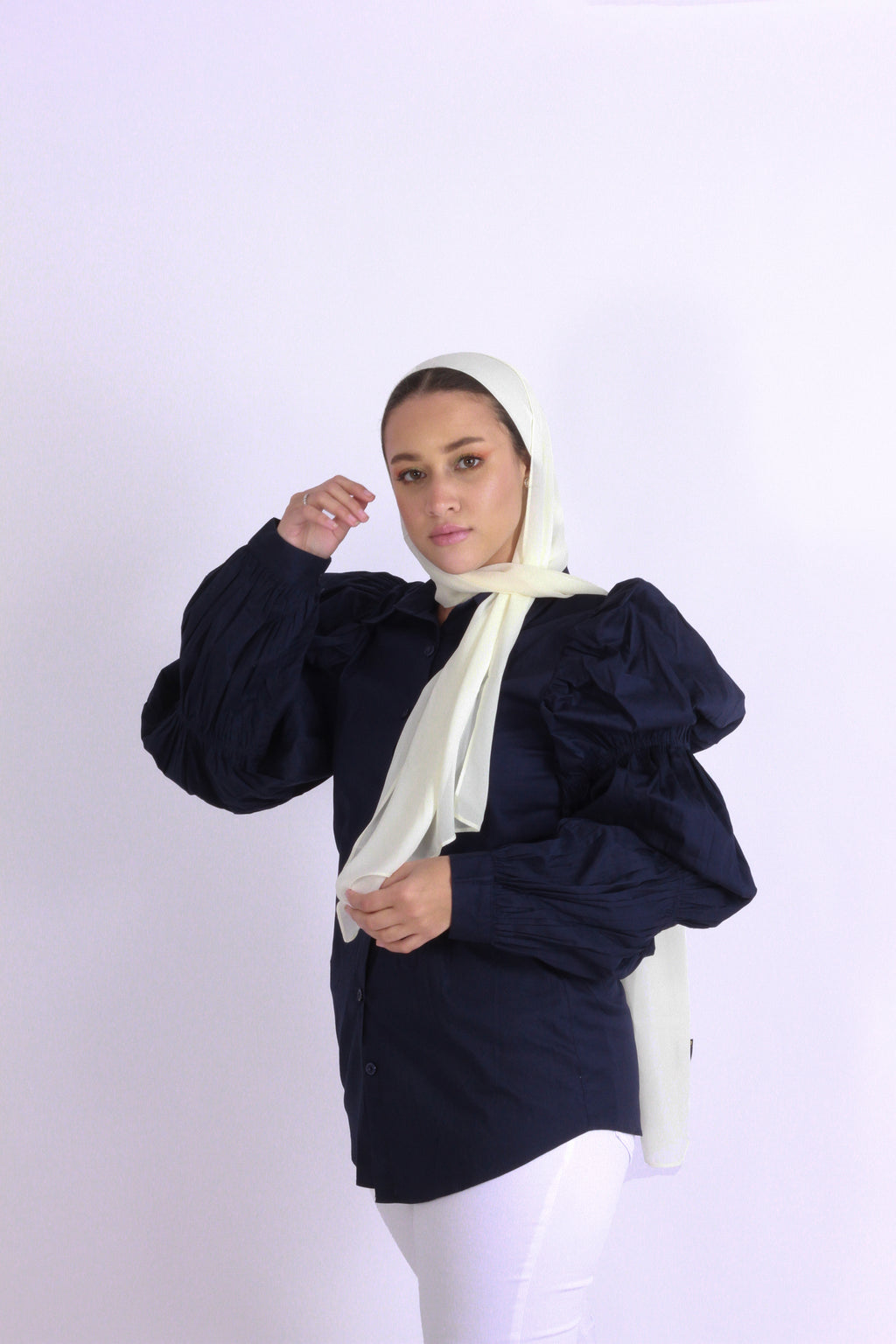 Double Puff Shirt Navy