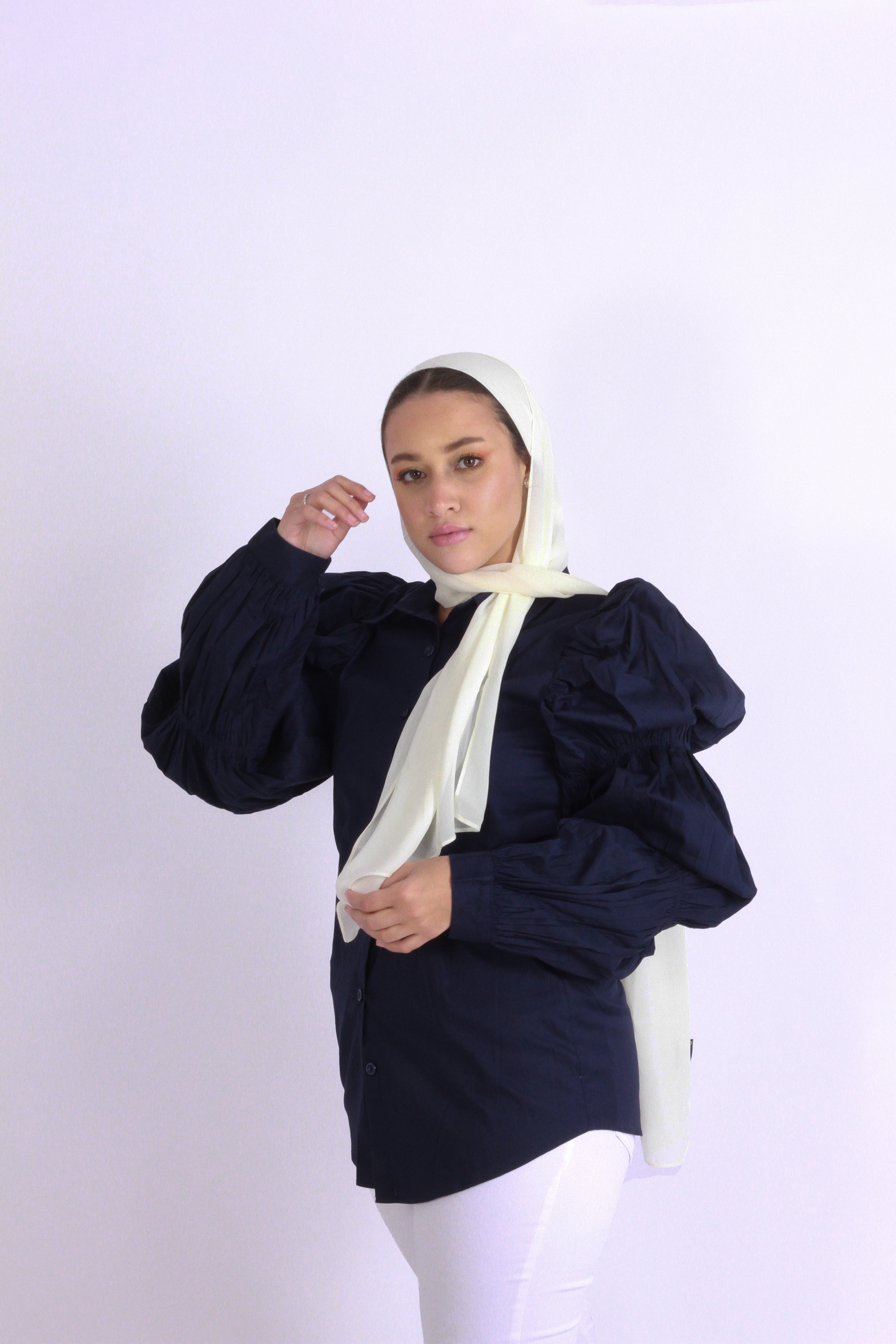 Double Puff Shirt Navy