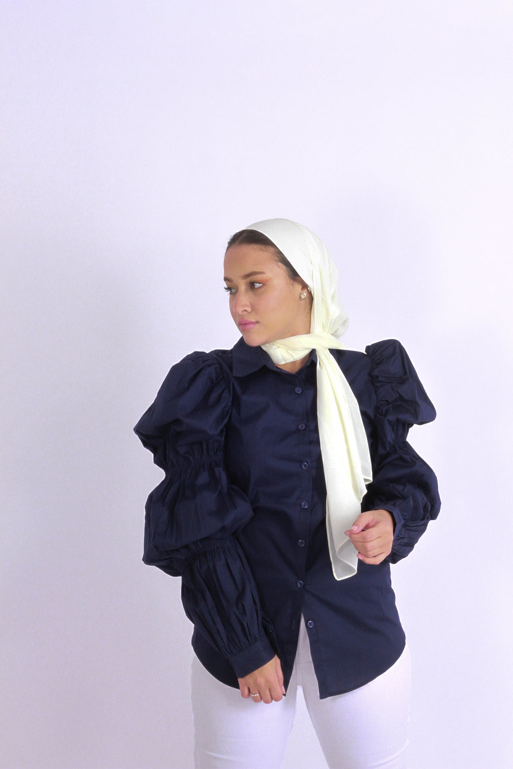 Double Puff Shirt Navy