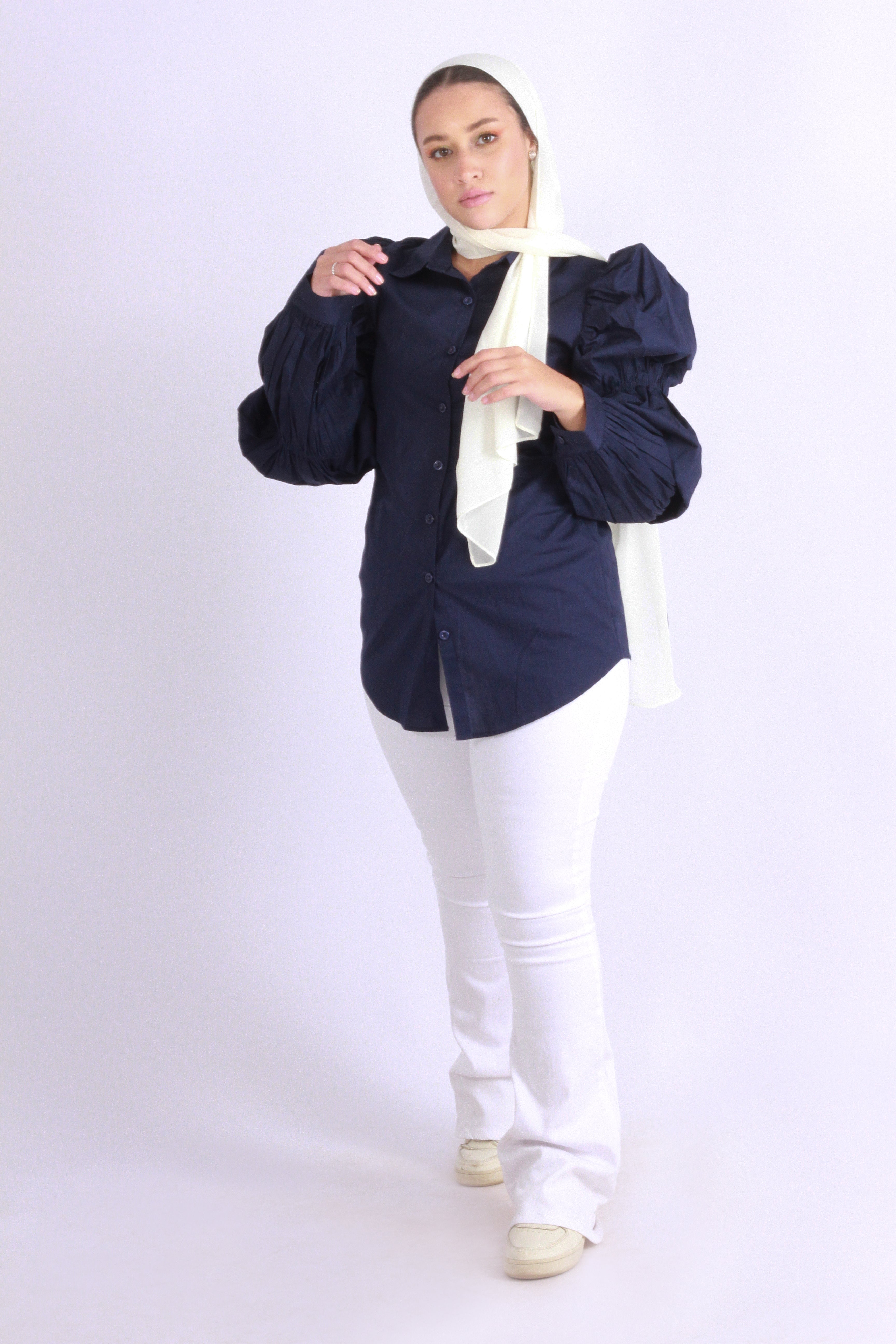 Double Puff Shirt Navy