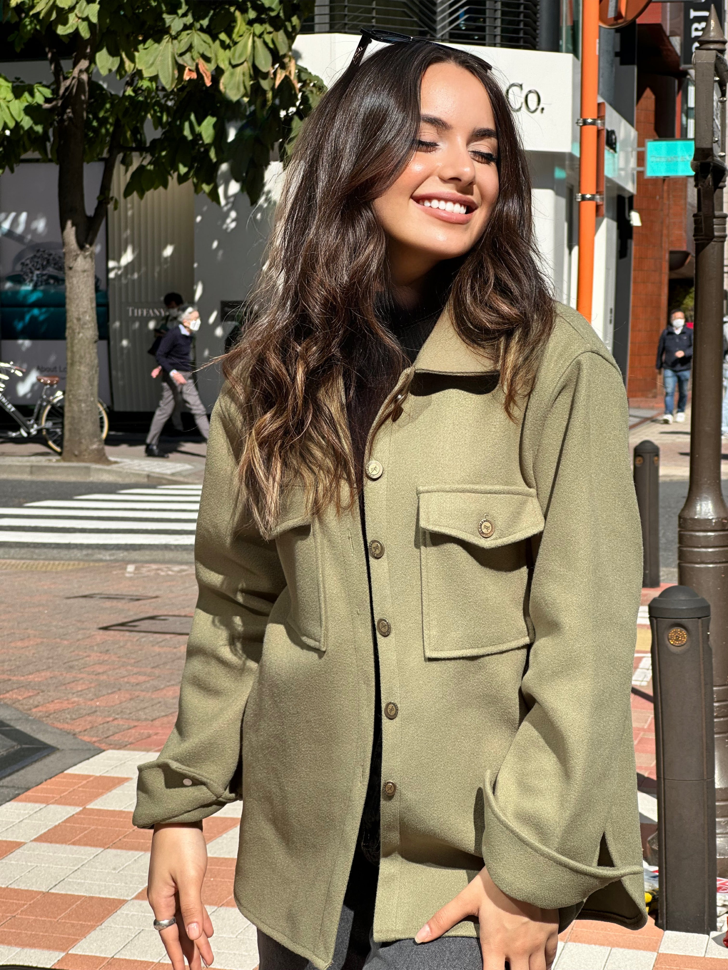 Her Shacket Dust Olive