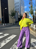 Taro Cream Wide Pants