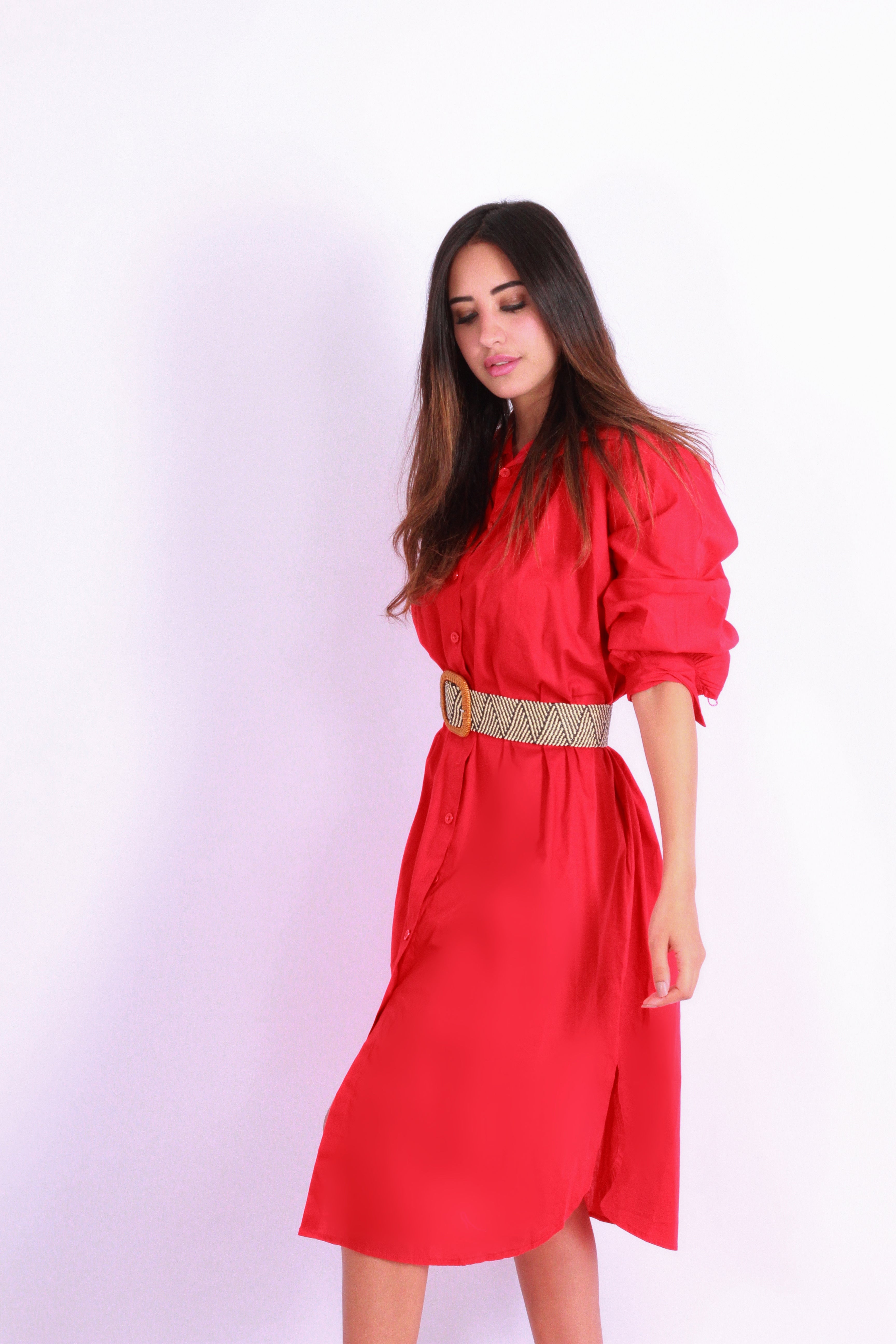 Basic Long Shirt Cherry