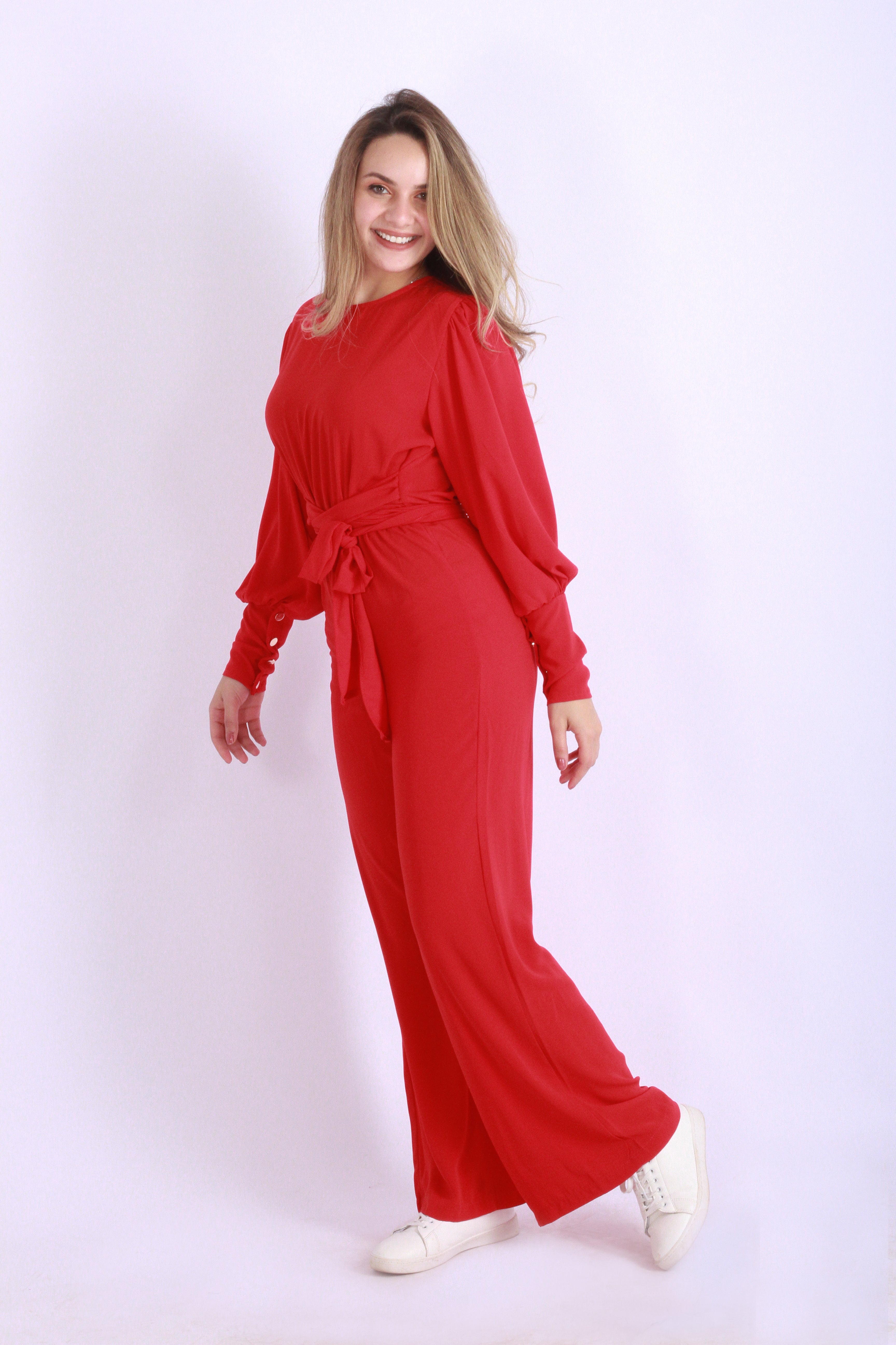 Wrappy Jumpsuit Cherry
