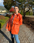 Boyfriend Leather Jacket Orange