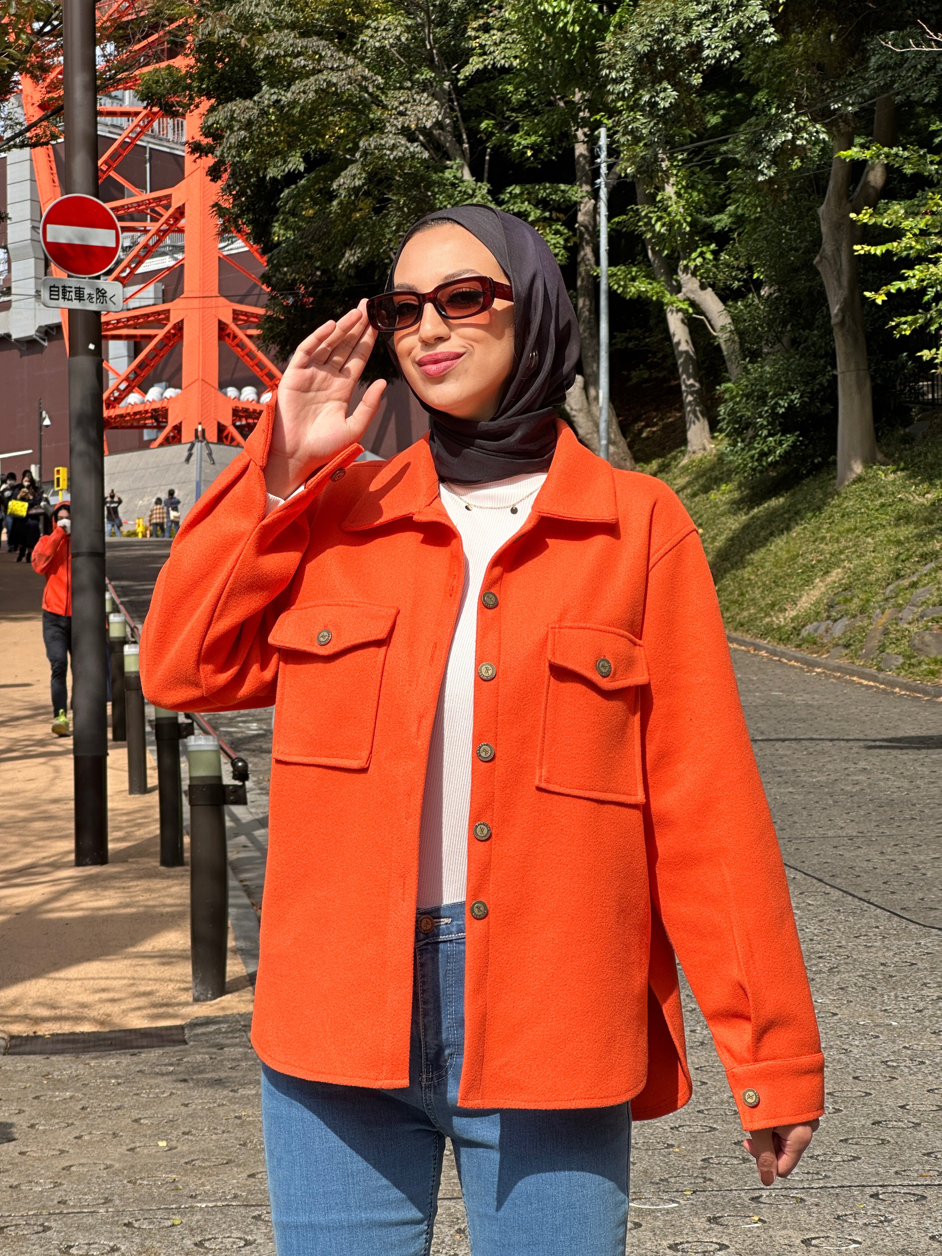 Her Shacket Orange