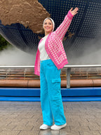 Wide Cargo Denim Pants True Blue