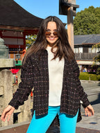 Checky Wool Shirt Black Sprinkles