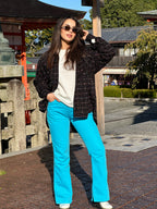 Checky Wool Shirt Black Sprinkles